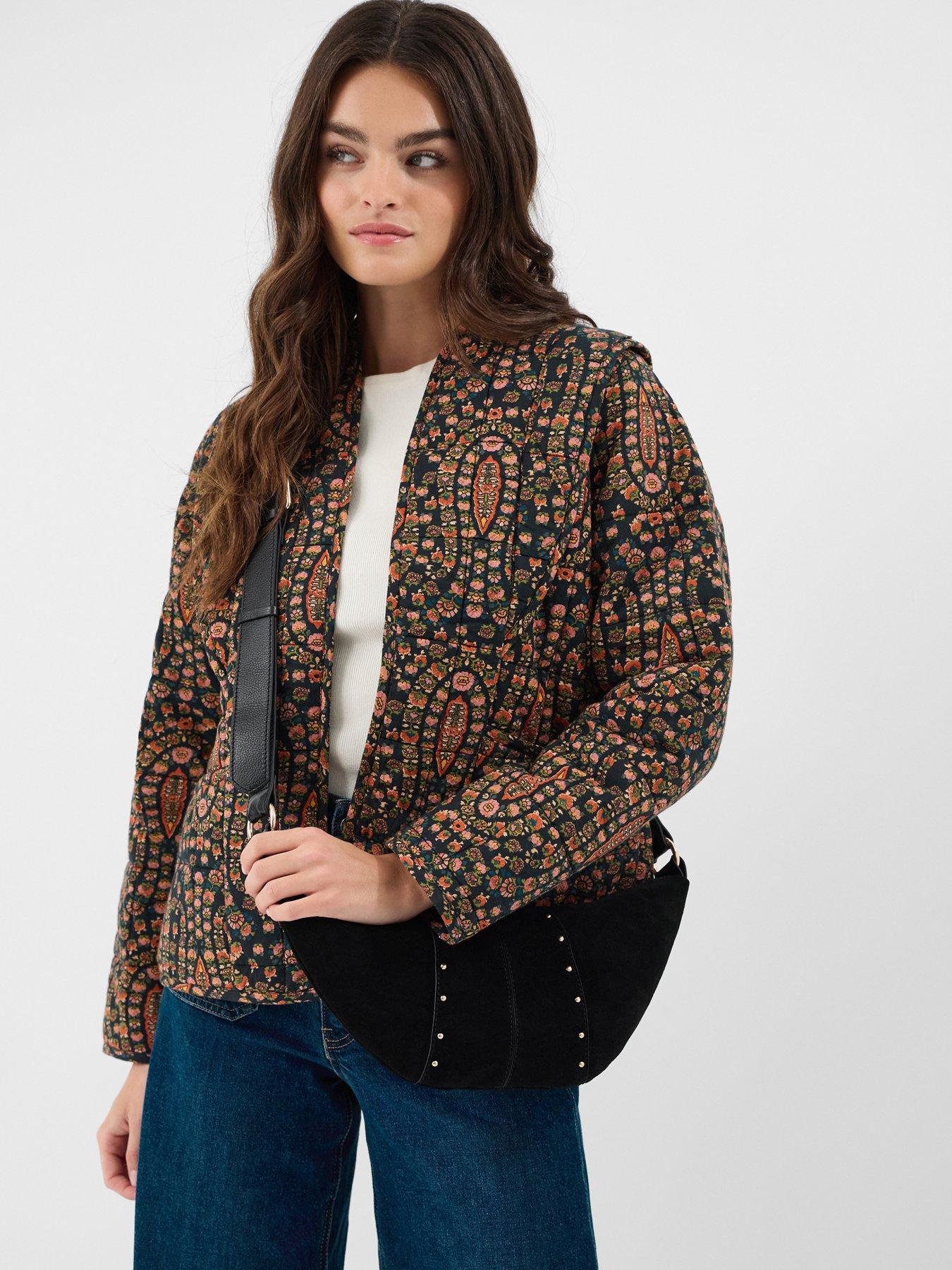  image of accessorize-stud-suede-sling-crossbody-bag-black