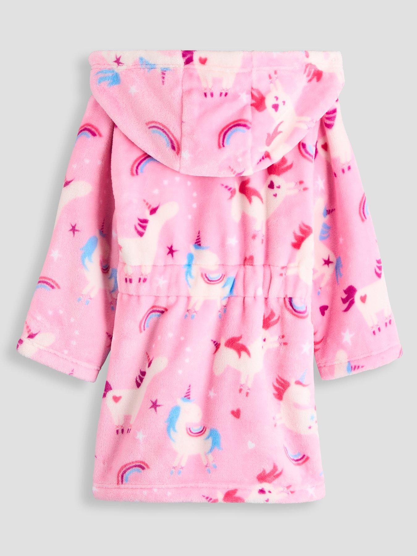 Image 2 of 5 of The Very Collection Unicorn Fleece Robe (9 months - 7 years) - Pink