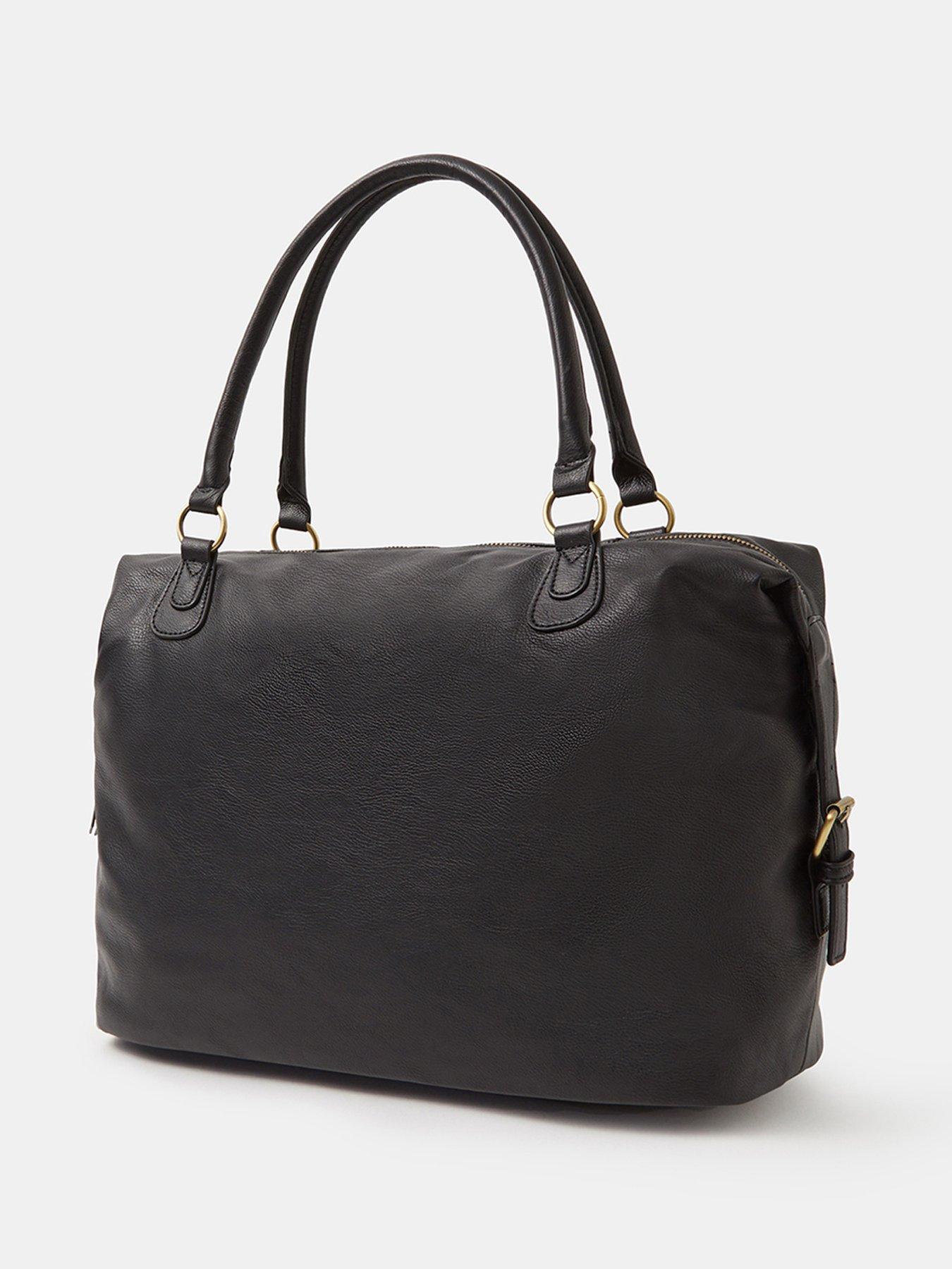 Image 3 of 5 of Accessorize Double Zip Front Shoulder Bag - Black