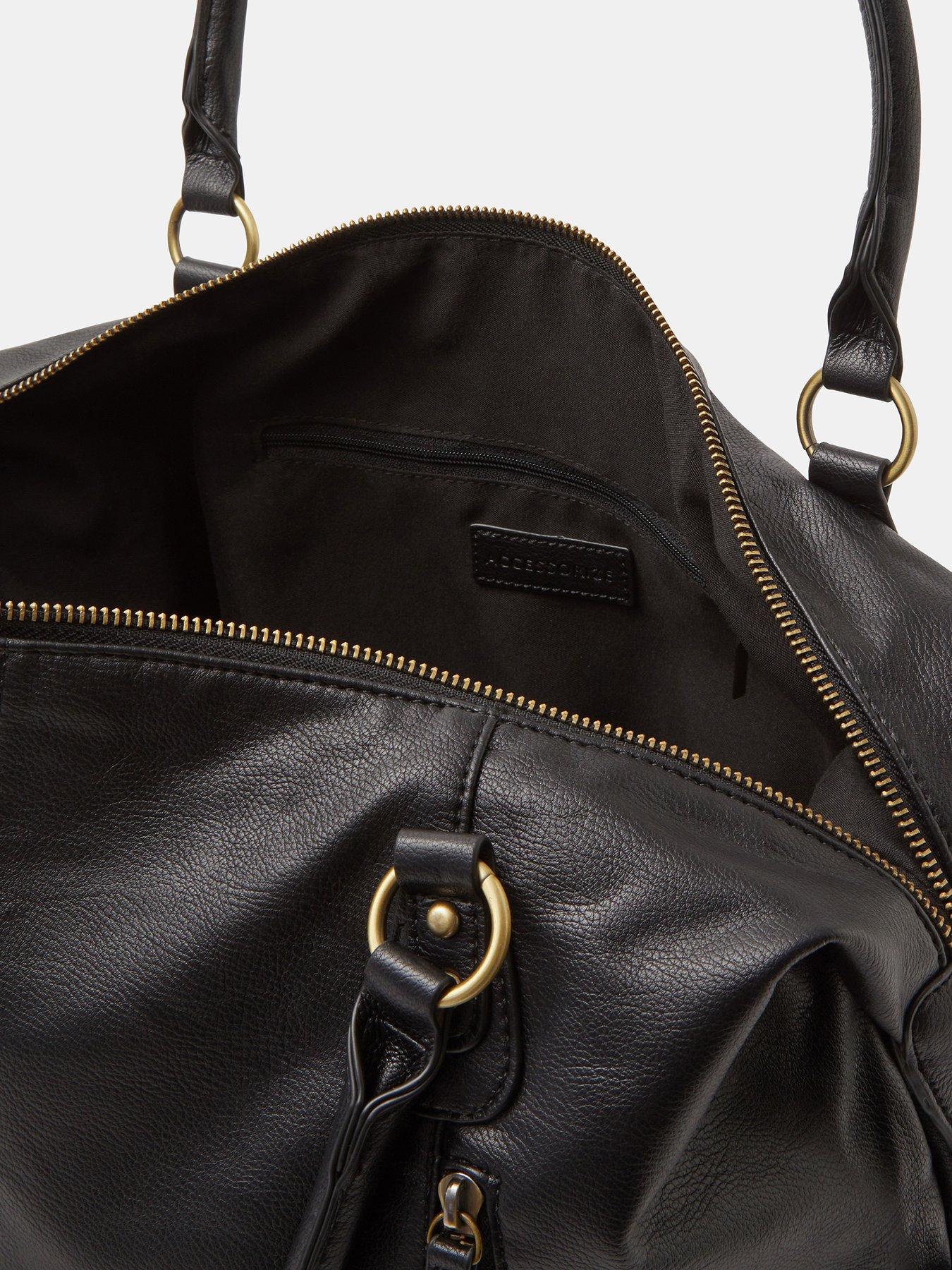 Image 4 of 5 of Accessorize Double Zip Front Shoulder Bag - Black
