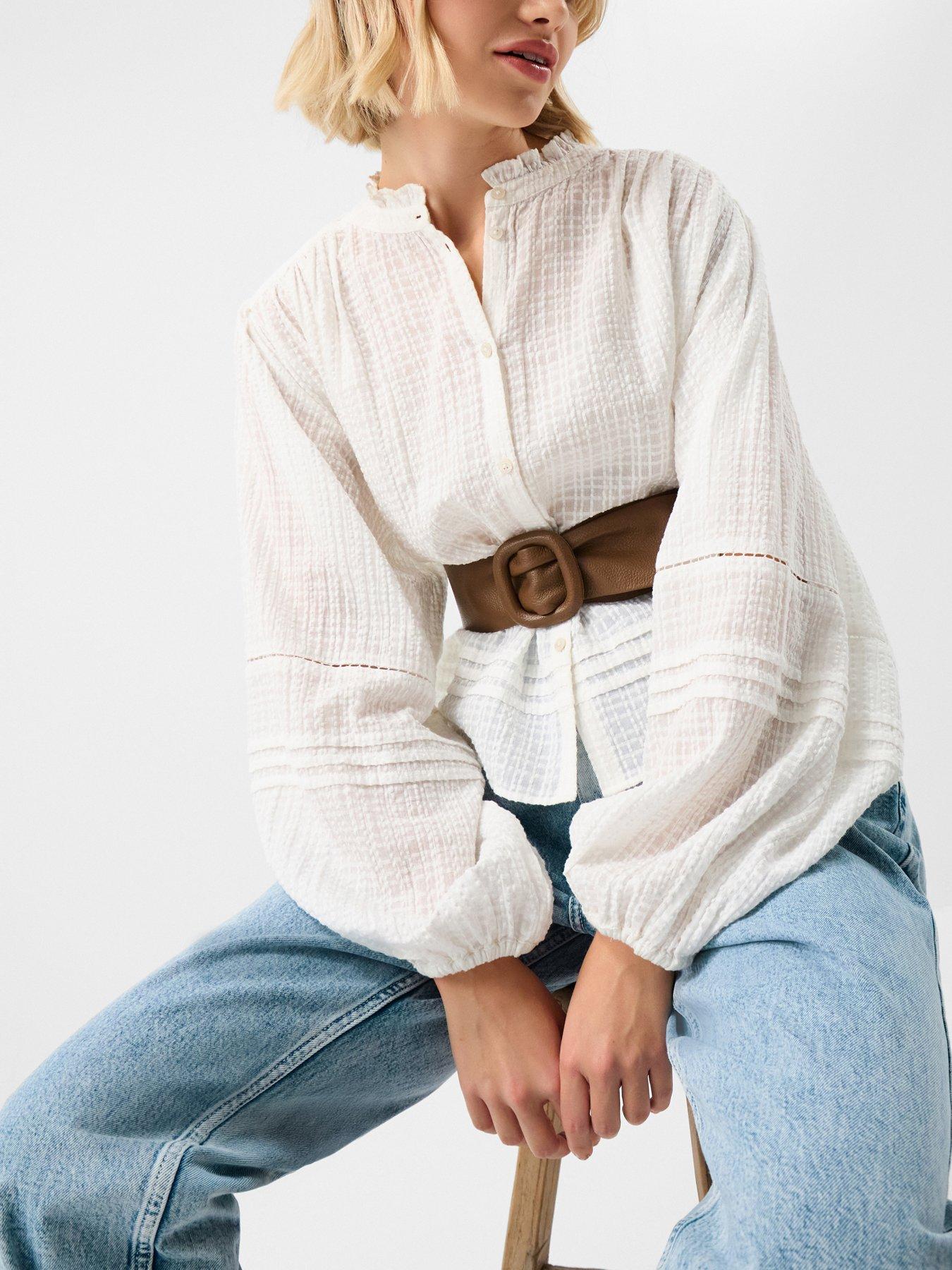  image of accessorize-wide-leather-belt-brown