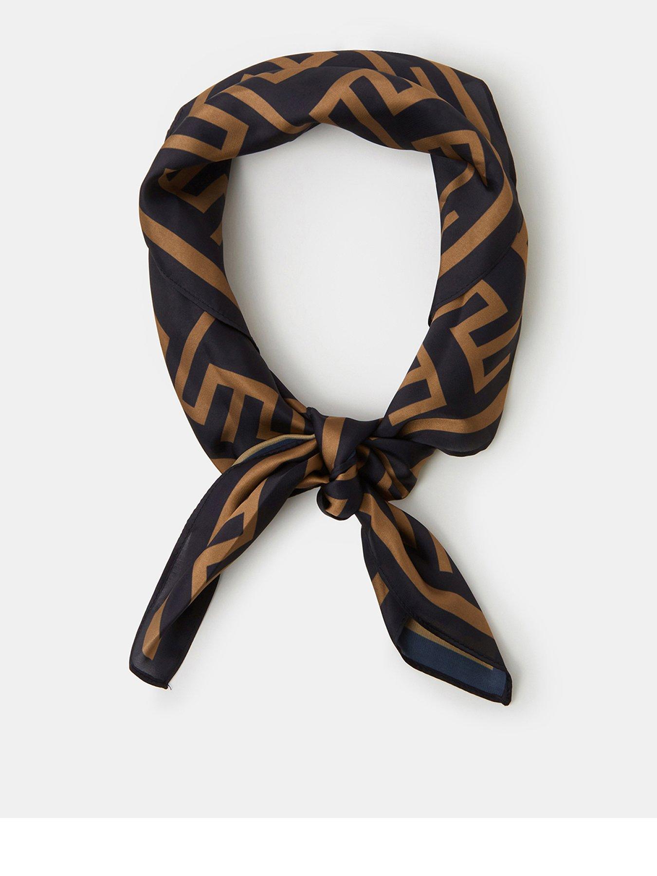 Accessorize Geometric Print Square Satin Scarf - Multi