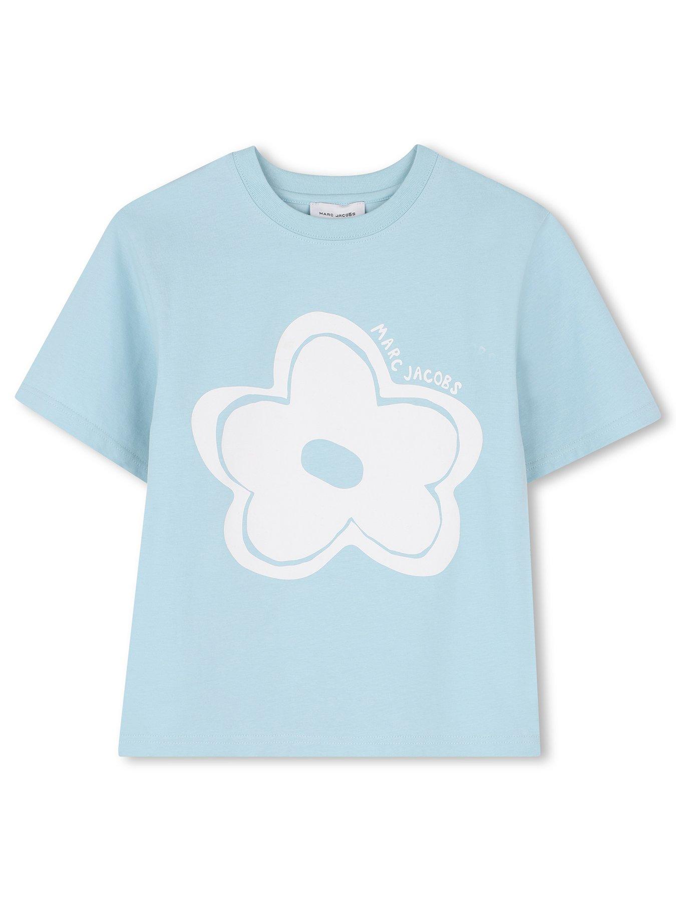 MARC JACOBS Girls Daisy Short Sleeve T-shirt - Light Blue