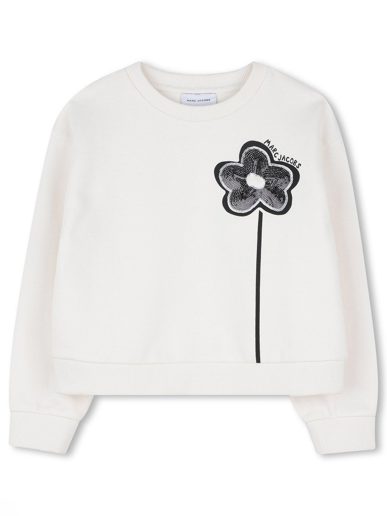 Image 2 of 4 of MARC JACOBS Girls Daisy Sweatshirt - White