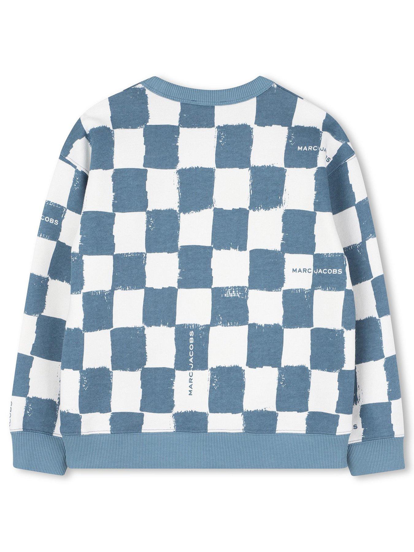 Image 2 of 3 of MARC JACOBS Boys Checkerboard Sweat Top - Blue