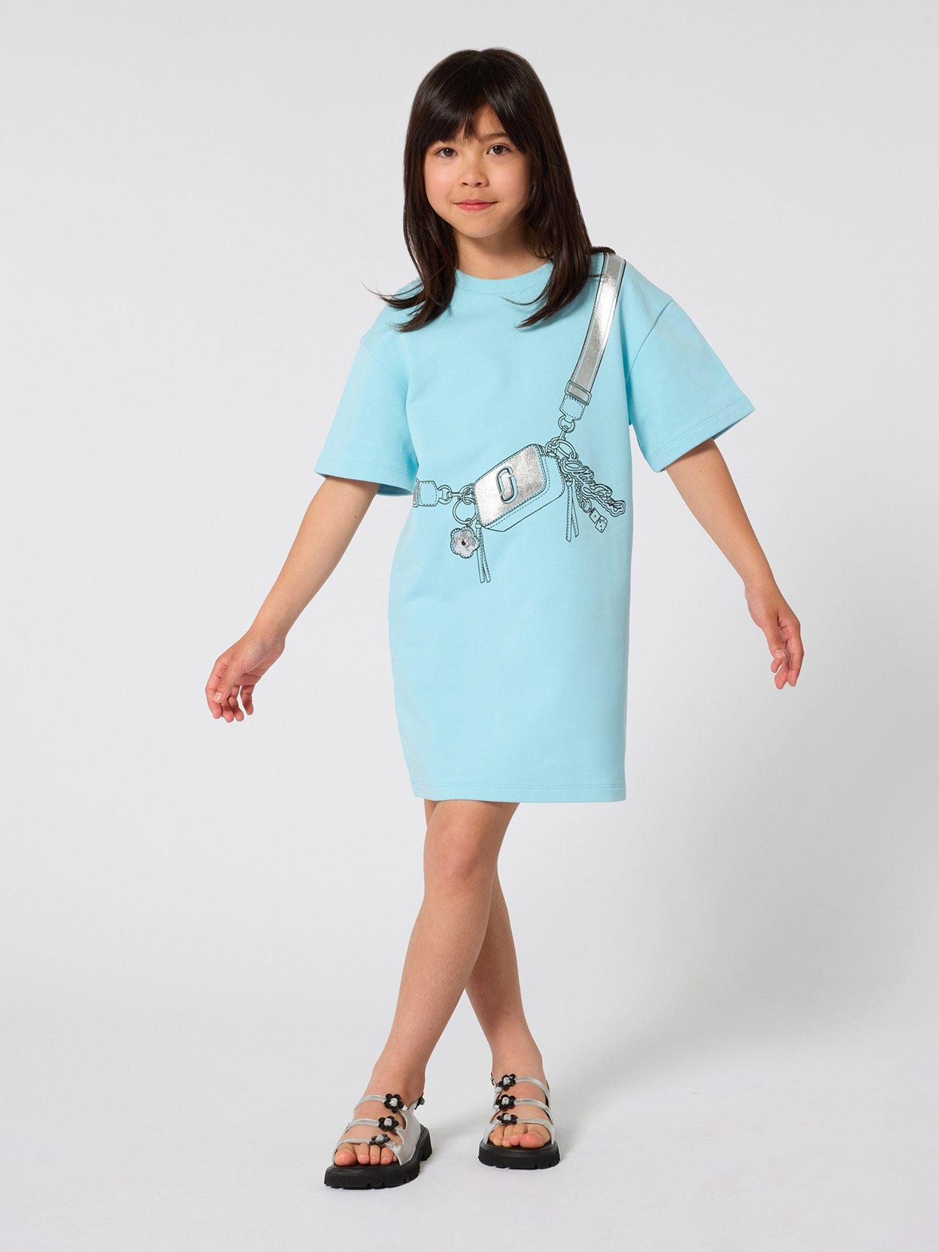 MARC JACOBS Girls Snapshot Bag Dress - Light Blue