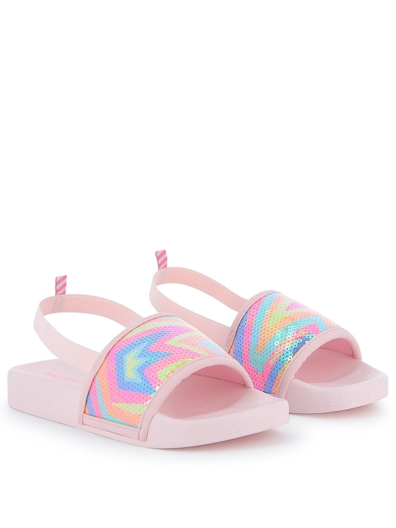 Image 2 of 6 of Billieblush Girls Sequin Sliders - Light Pink