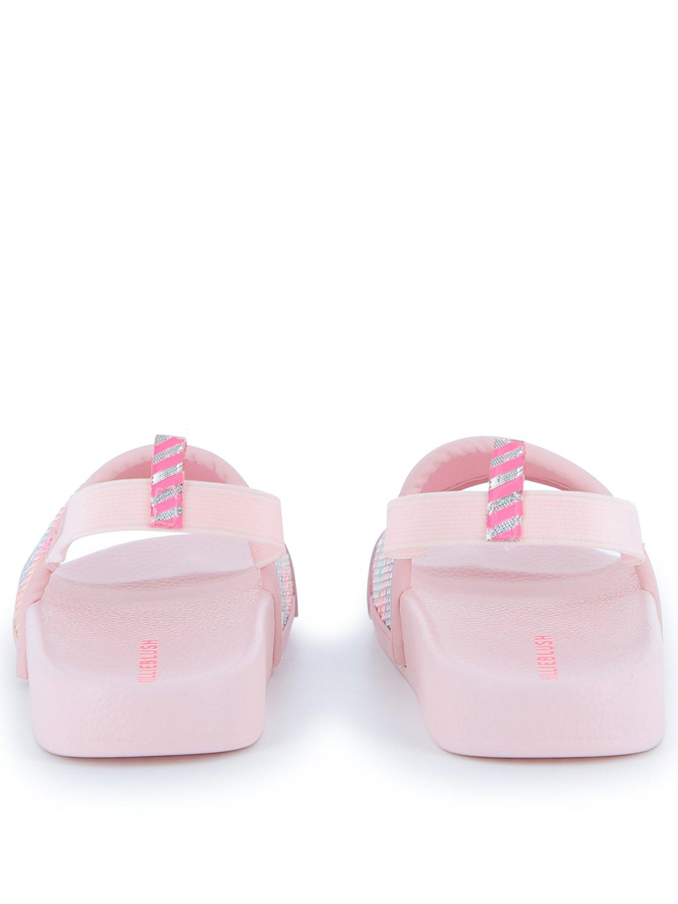 Image 3 of 6 of Billieblush Girls Sequin Sliders - Light Pink