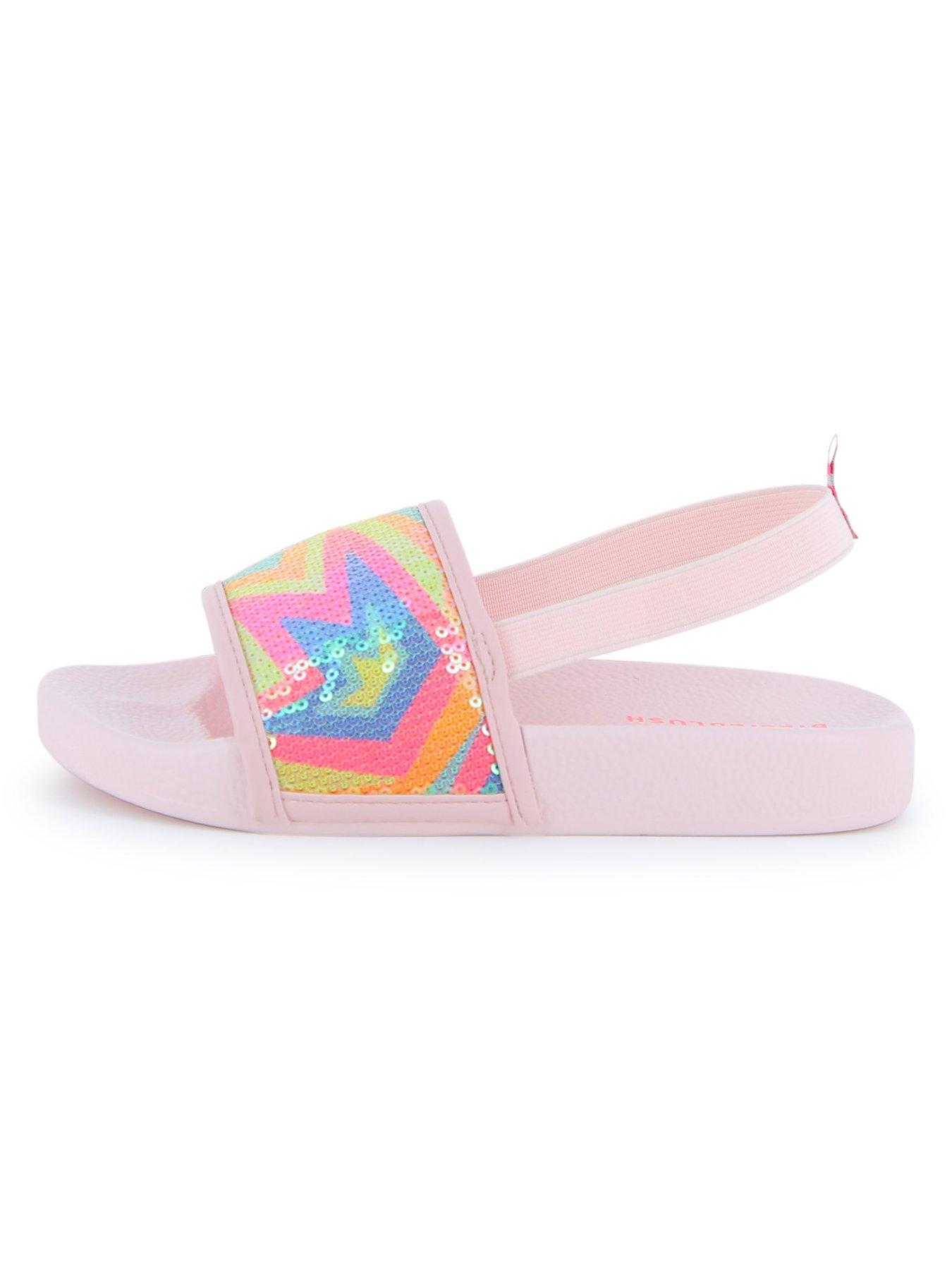 Image 6 of 6 of Billieblush Girls Sequin Sliders - Light Pink