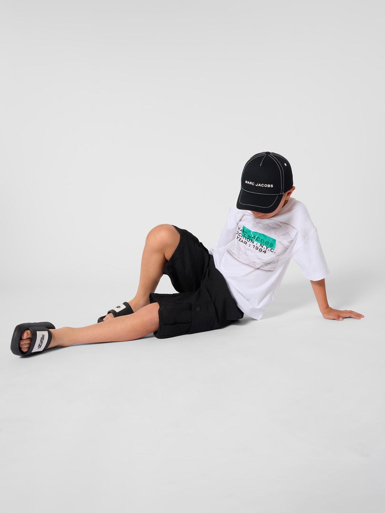  image of marc-jacobs-boys-logo-cap-black