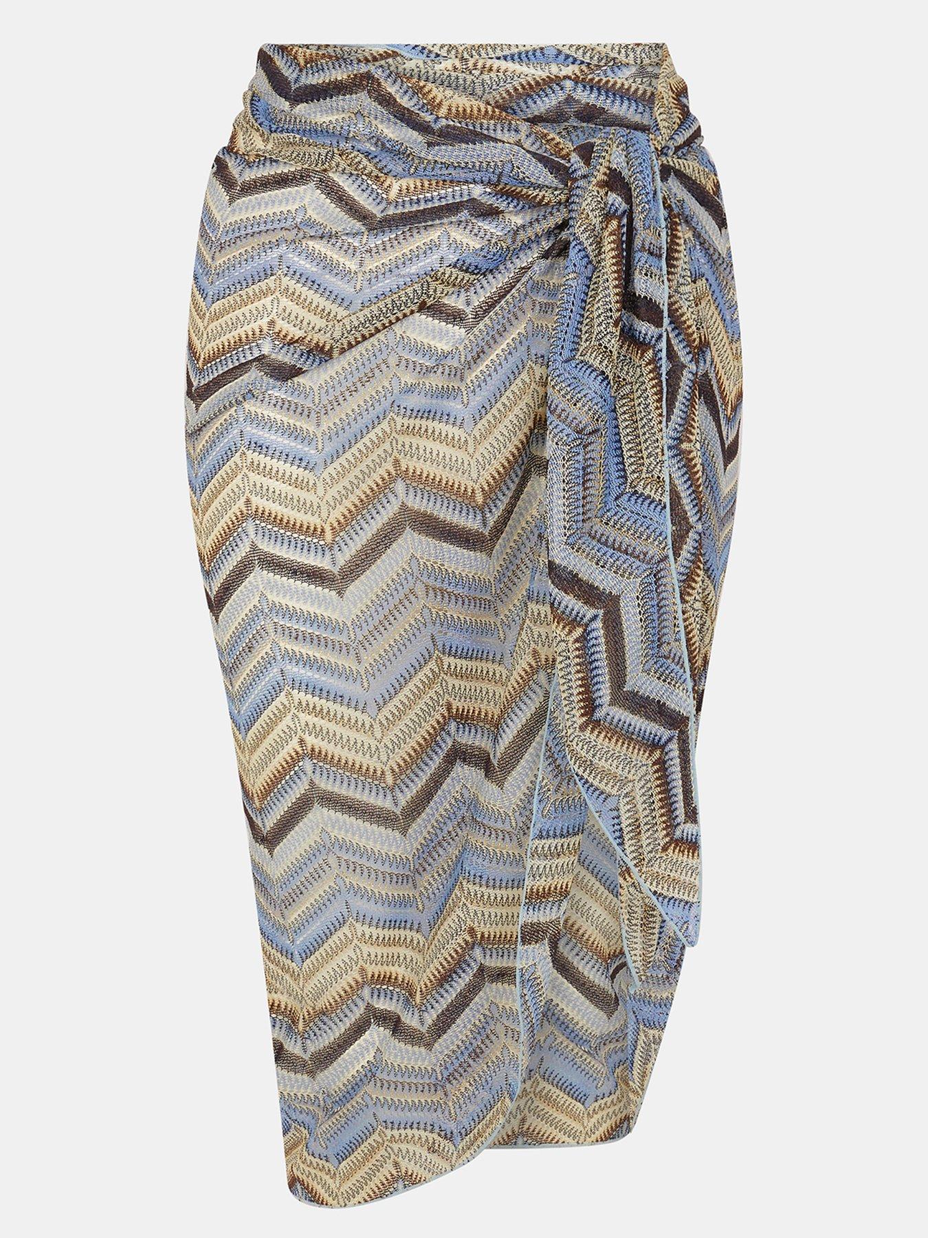 Image 5 of 5 of Accessorize Zig Zag Crochet Sarong - Multi