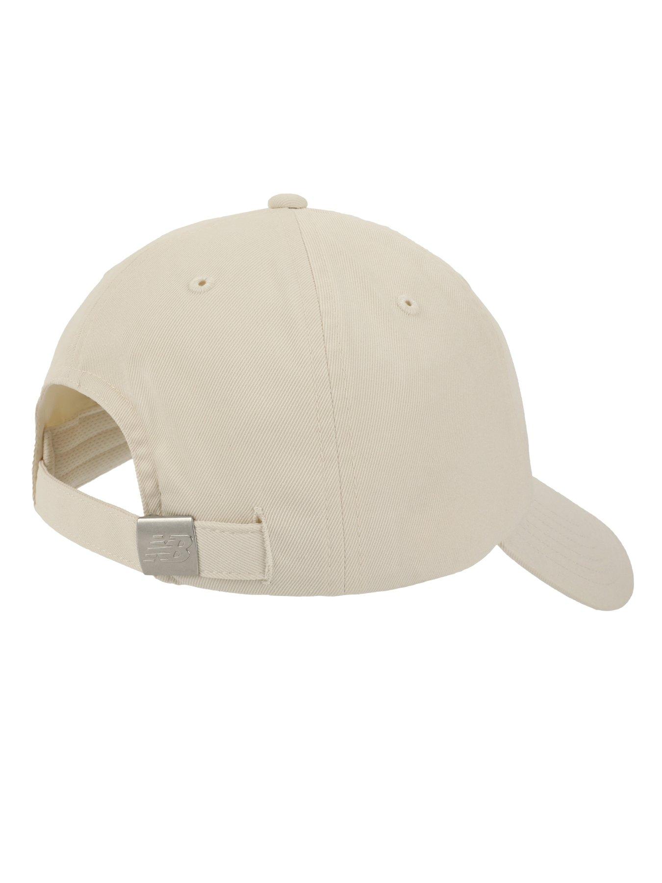 back image of new-balance-womens-6-panel-linear-logo-hat-white