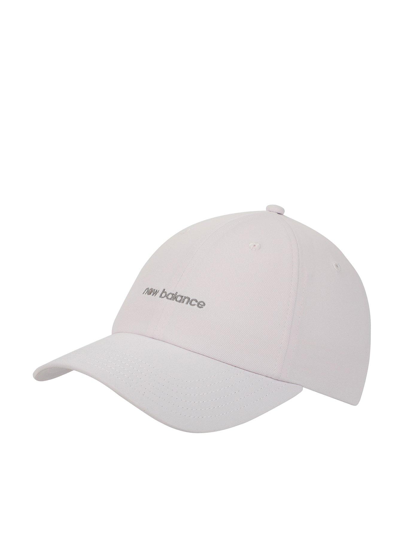  image of new-balance-womens-6-panel-linear-logo-hat-light-pink