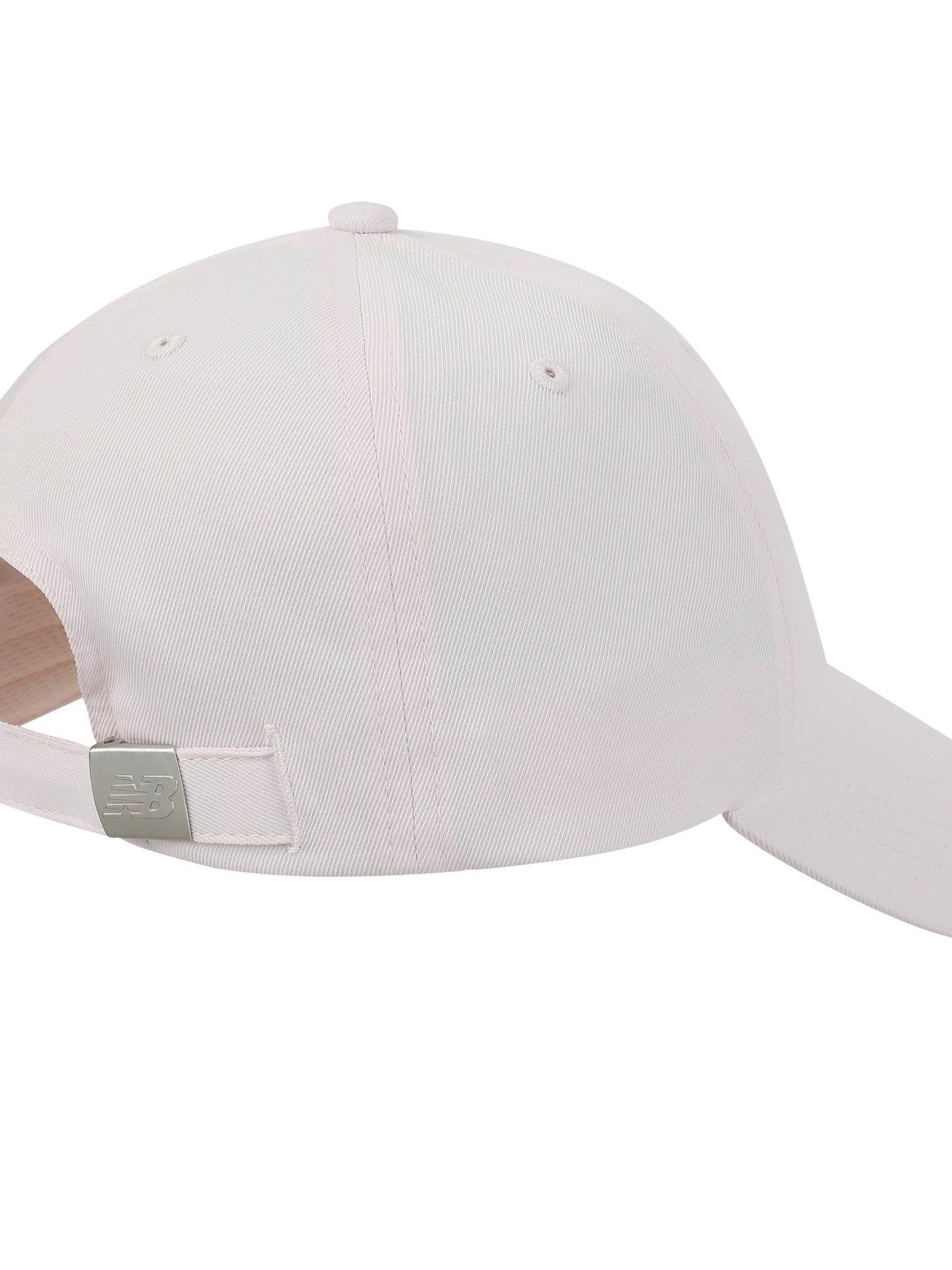  image of new-balance-womens-6-panel-linear-logo-hat-light-pink