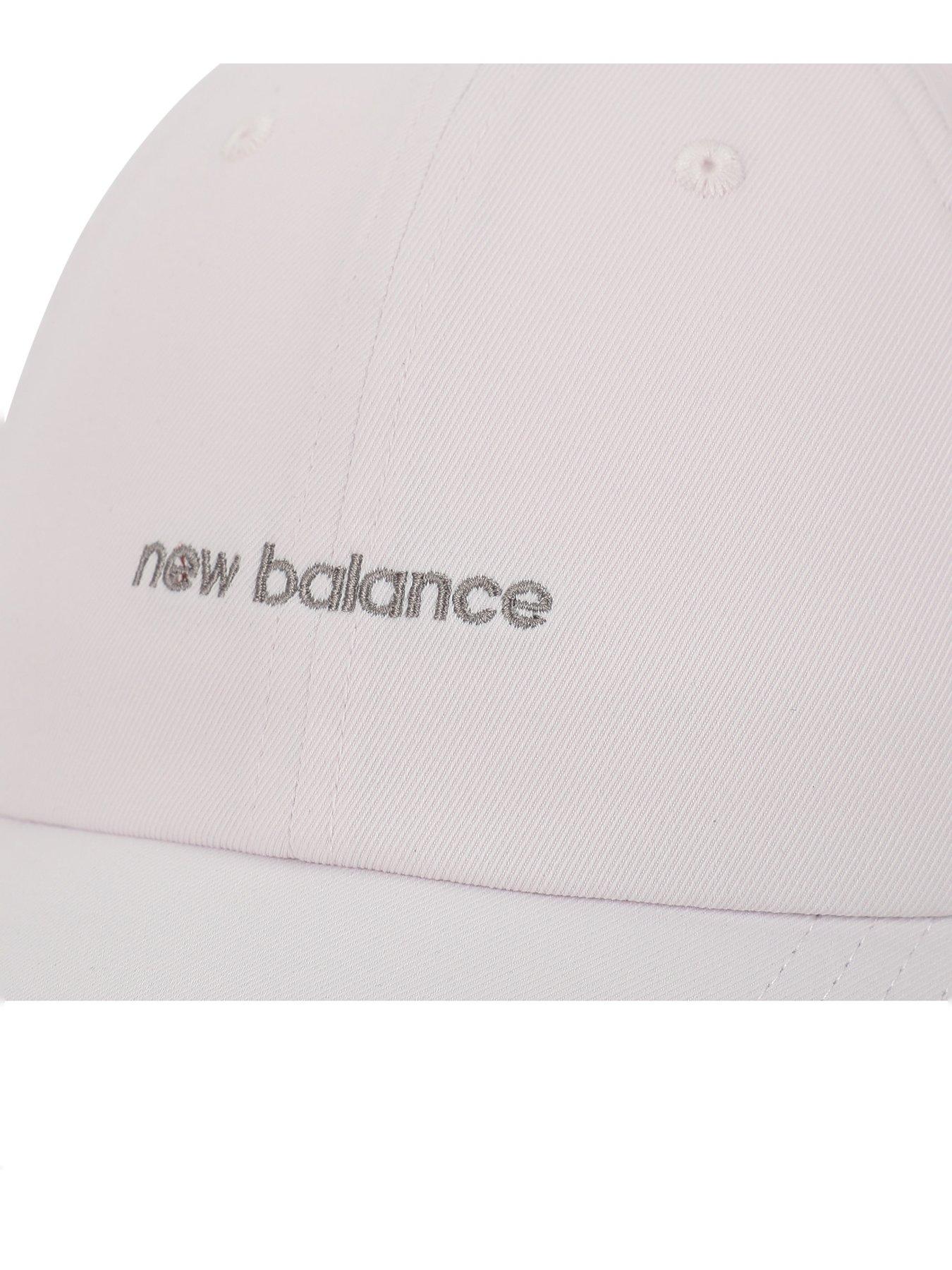  image of new-balance-womens-6-panel-linear-logo-hat-light-pink
