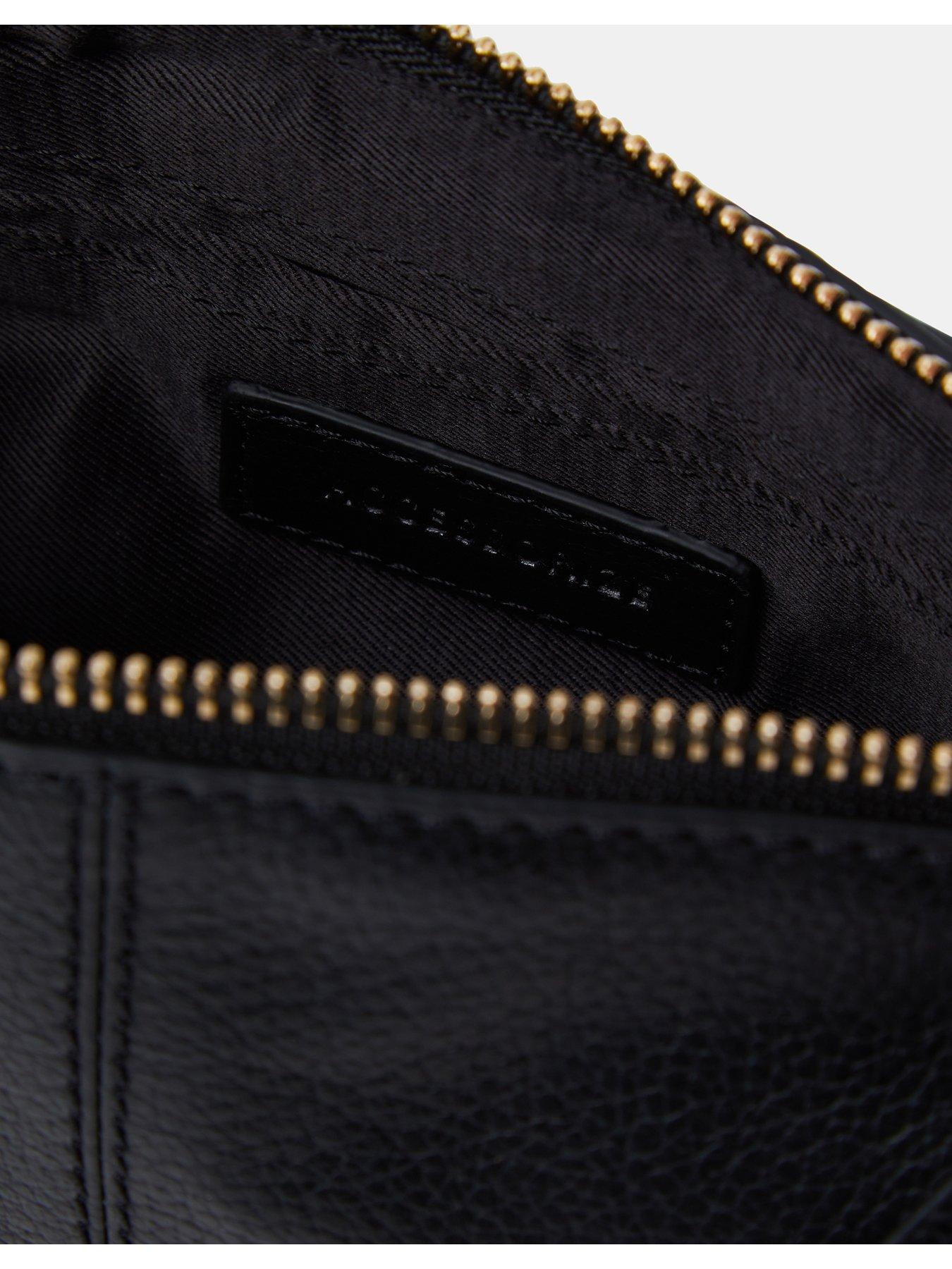  image of accessorize-leather-crossbody-handbag-black