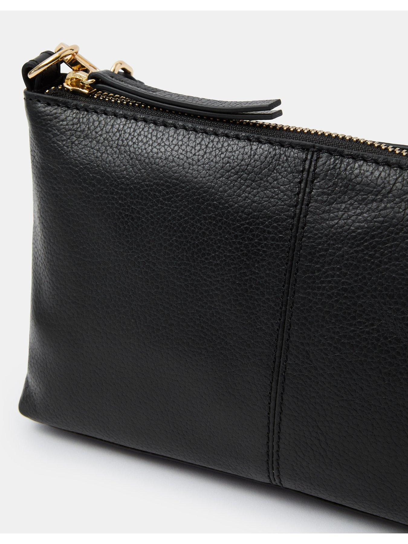  image of accessorize-leather-crossbody-handbag-black