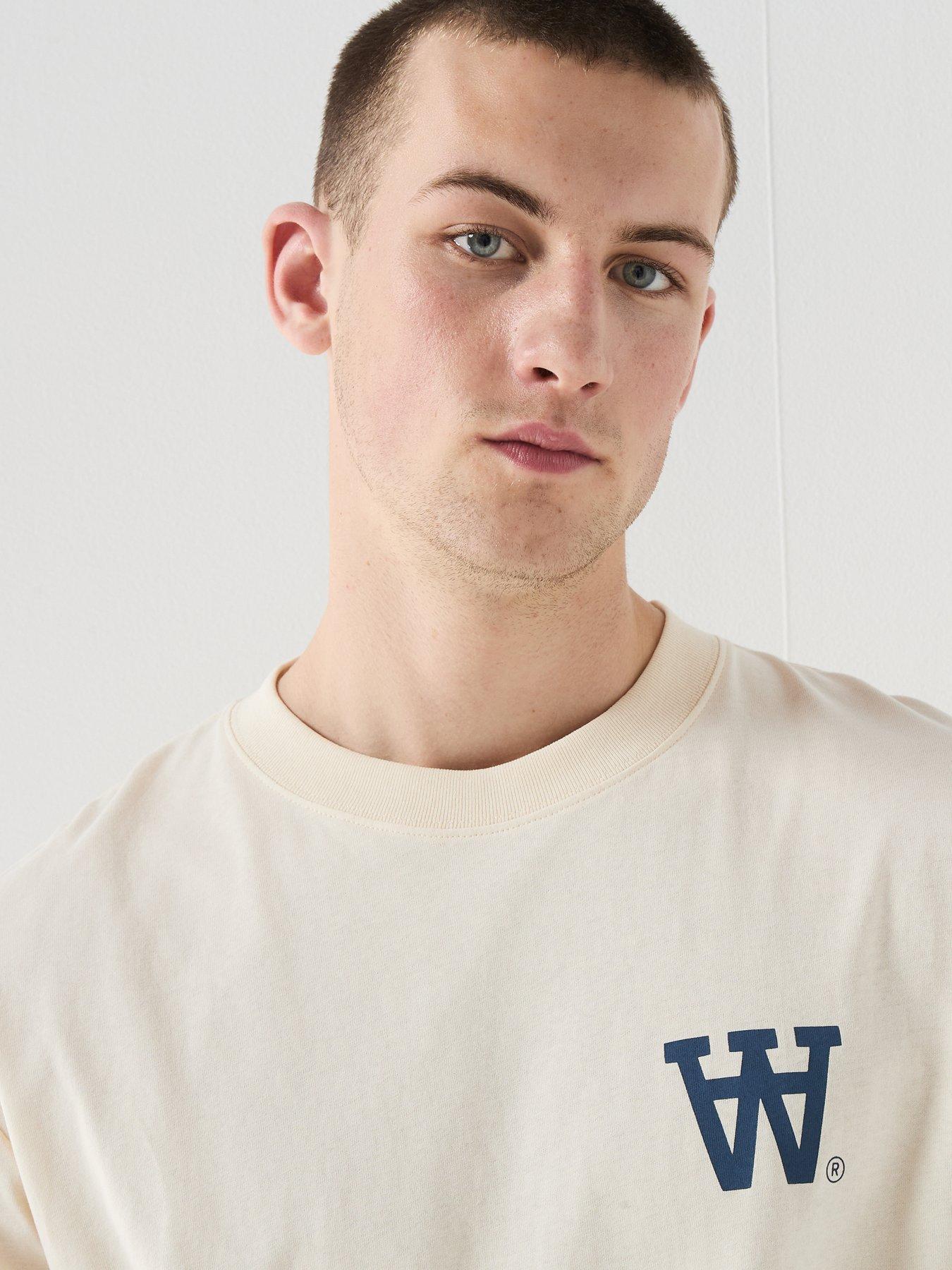Image 4 of 6 of Double A by Wood Wood WWLiam Logo&nbsp;T-Shirt - Off White