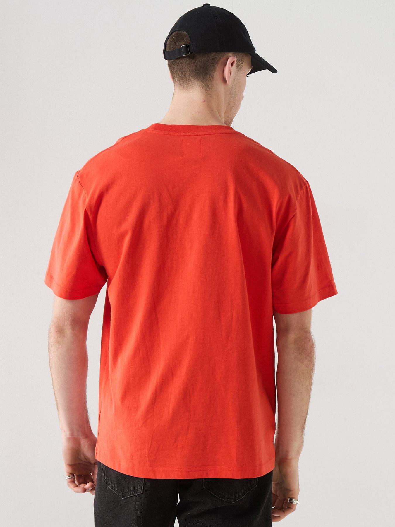 Image 2 of 6 of Double A by Wood Wood Logo Print T-Shirt - Orange