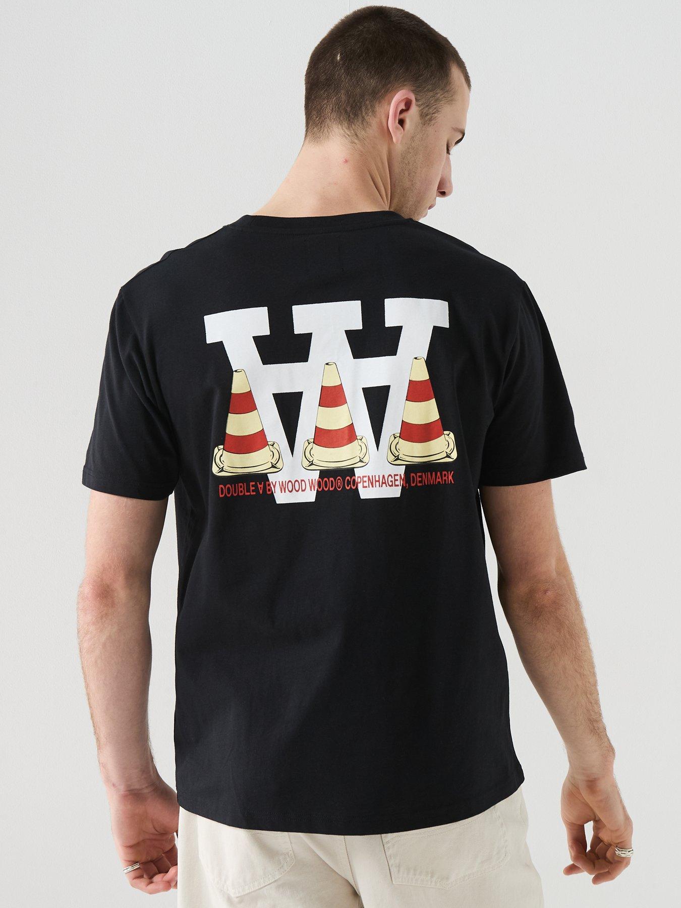Image 2 of 6 of Double A by Wood Wood Cone T-Shirt - Black