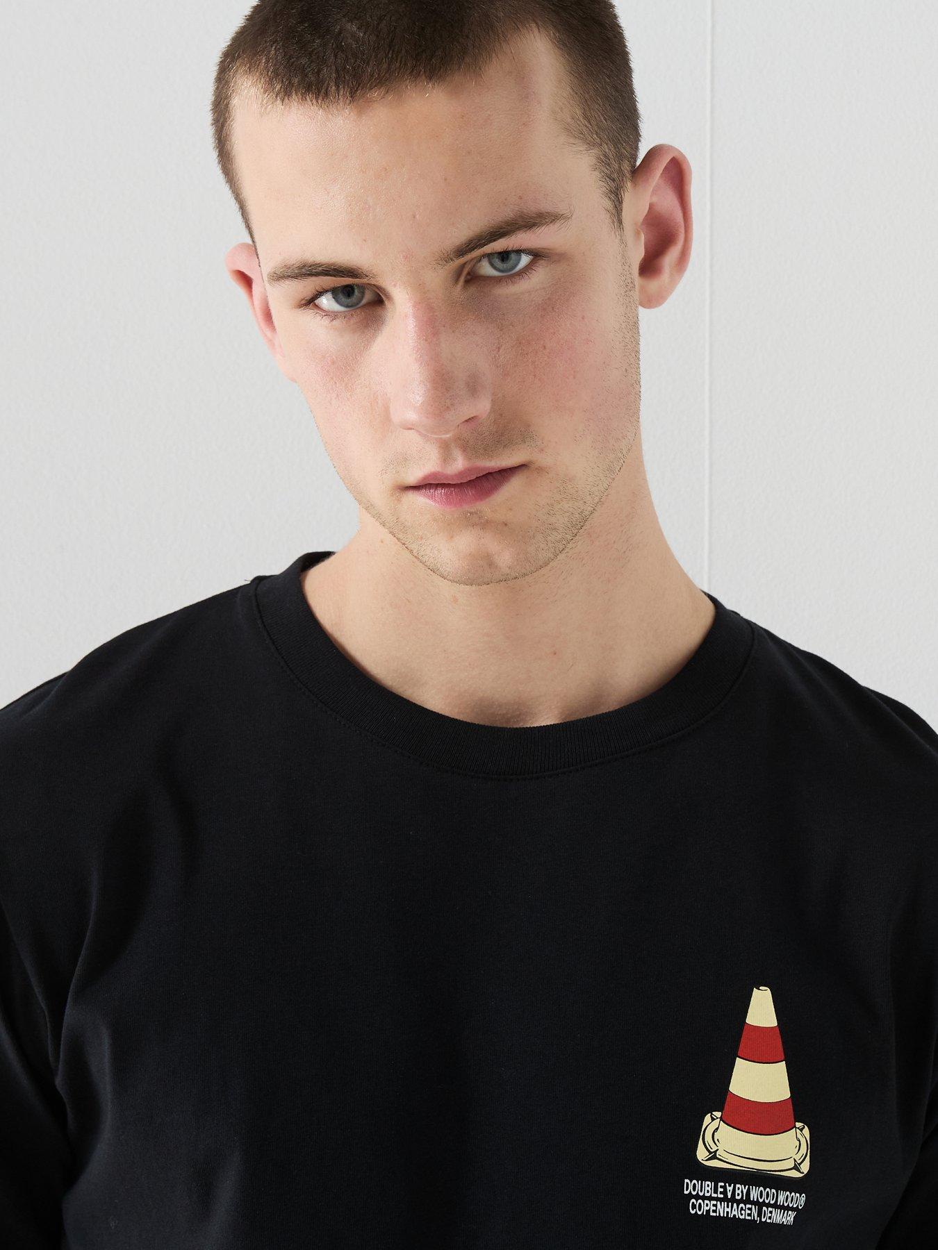 Image 4 of 6 of Double A by Wood Wood Cone T-Shirt - Black