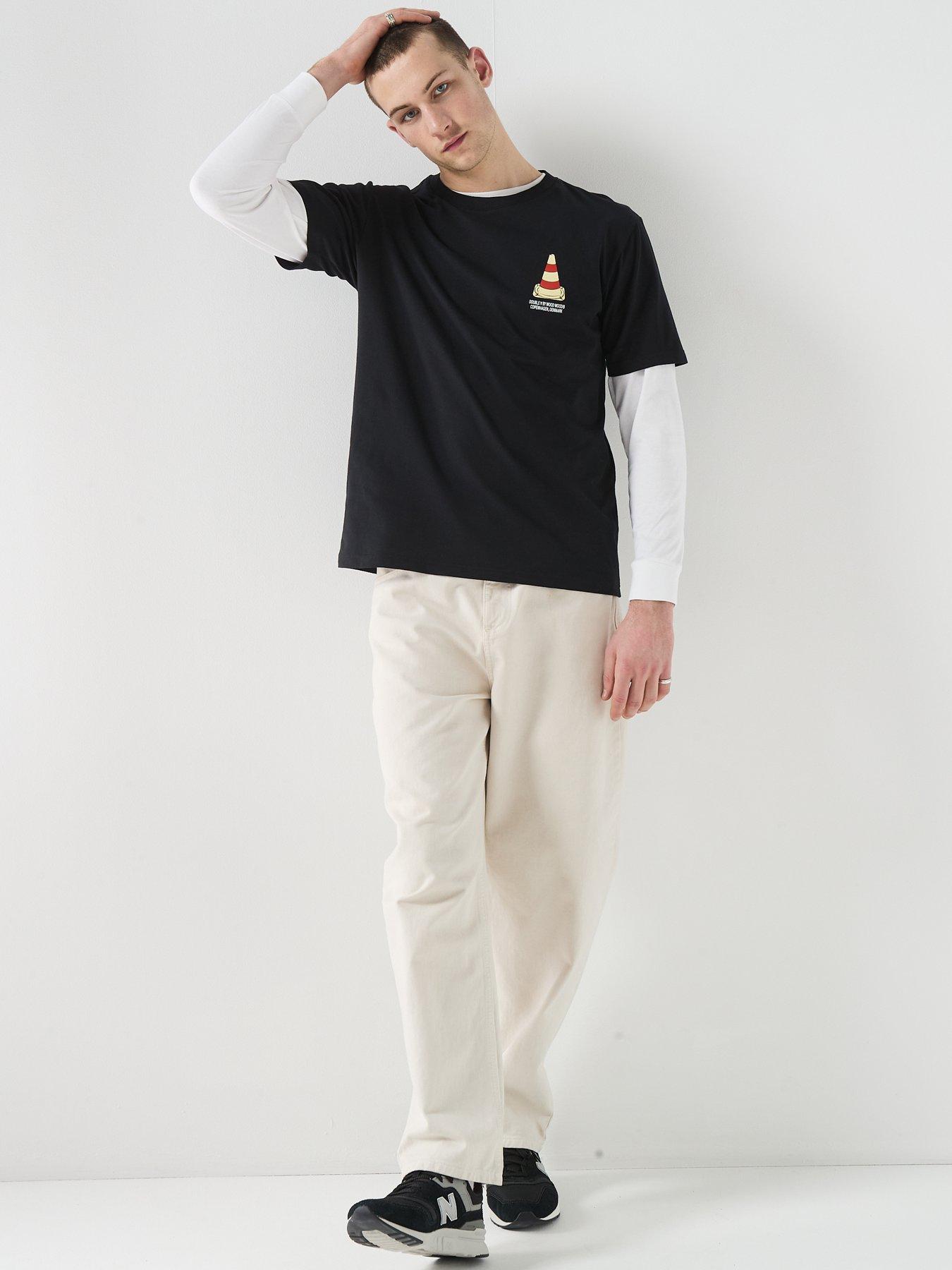 Image 5 of 6 of Double A by Wood Wood Cone T-Shirt - Black
