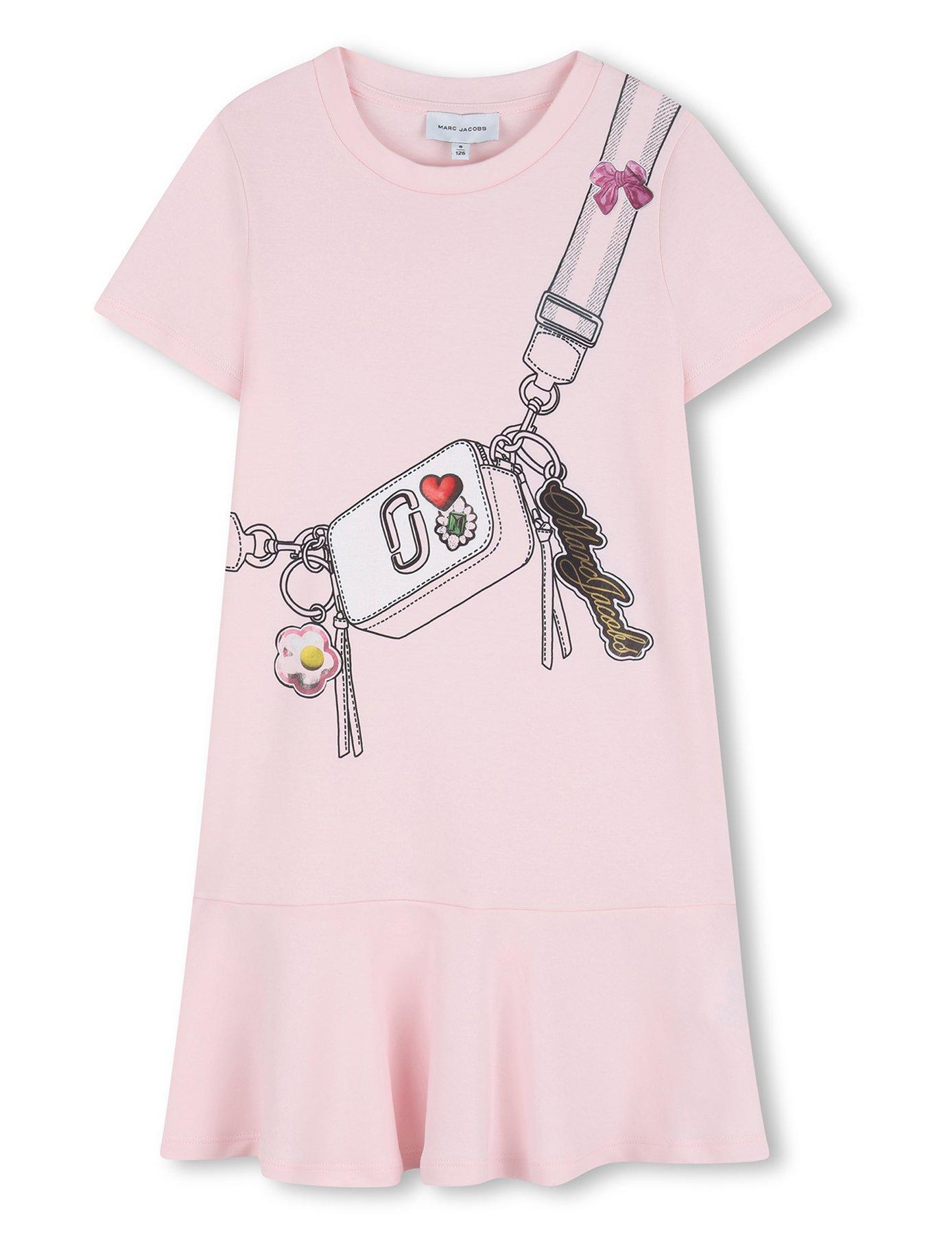 Image 1 of 3 of MARC JACOBS Girls Snapshot Bag Dress - Pink