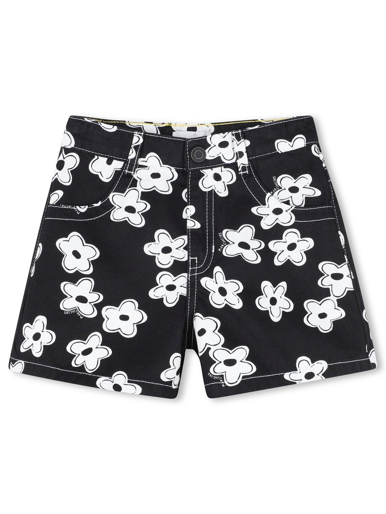 Image 2 of 4 of MARC JACOBS Girls Daisy Denim Shorts - Black