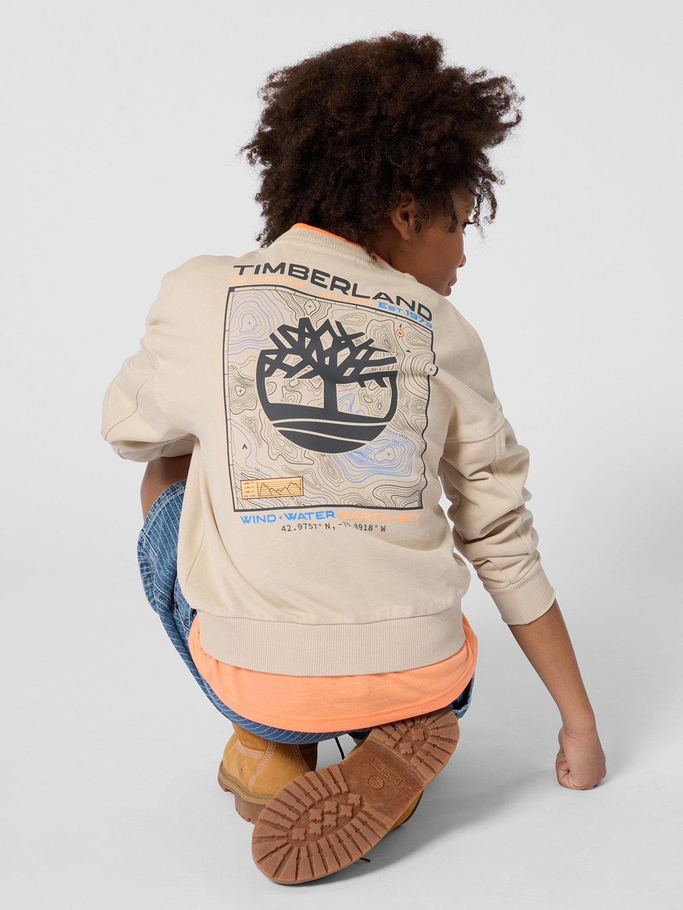  image of timberland-boys-back-print-sweatshirt-beige