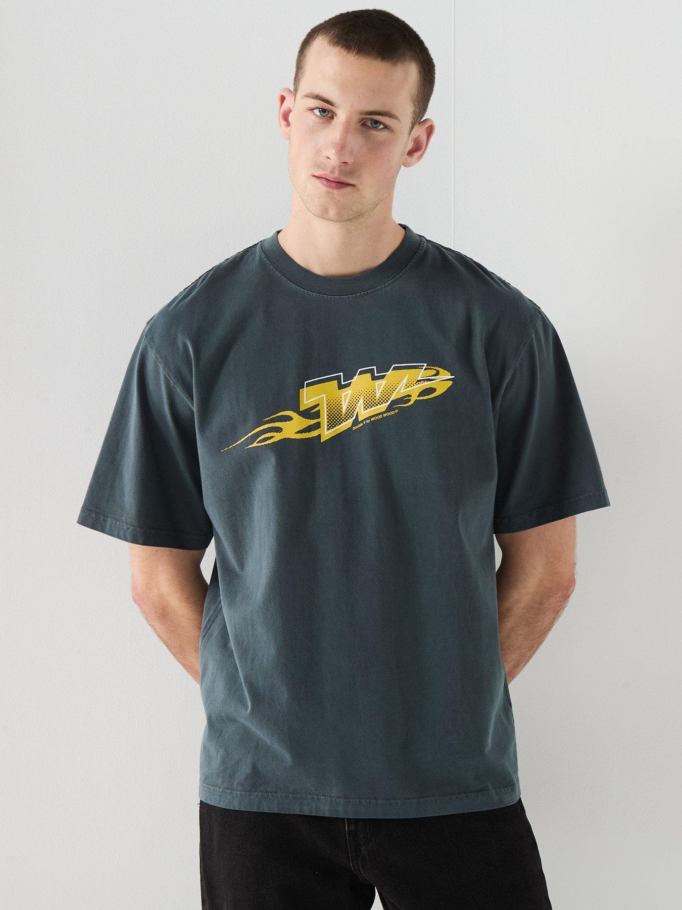 Double A by Wood Wood Liam Dio T-Shirt - Dark Grey