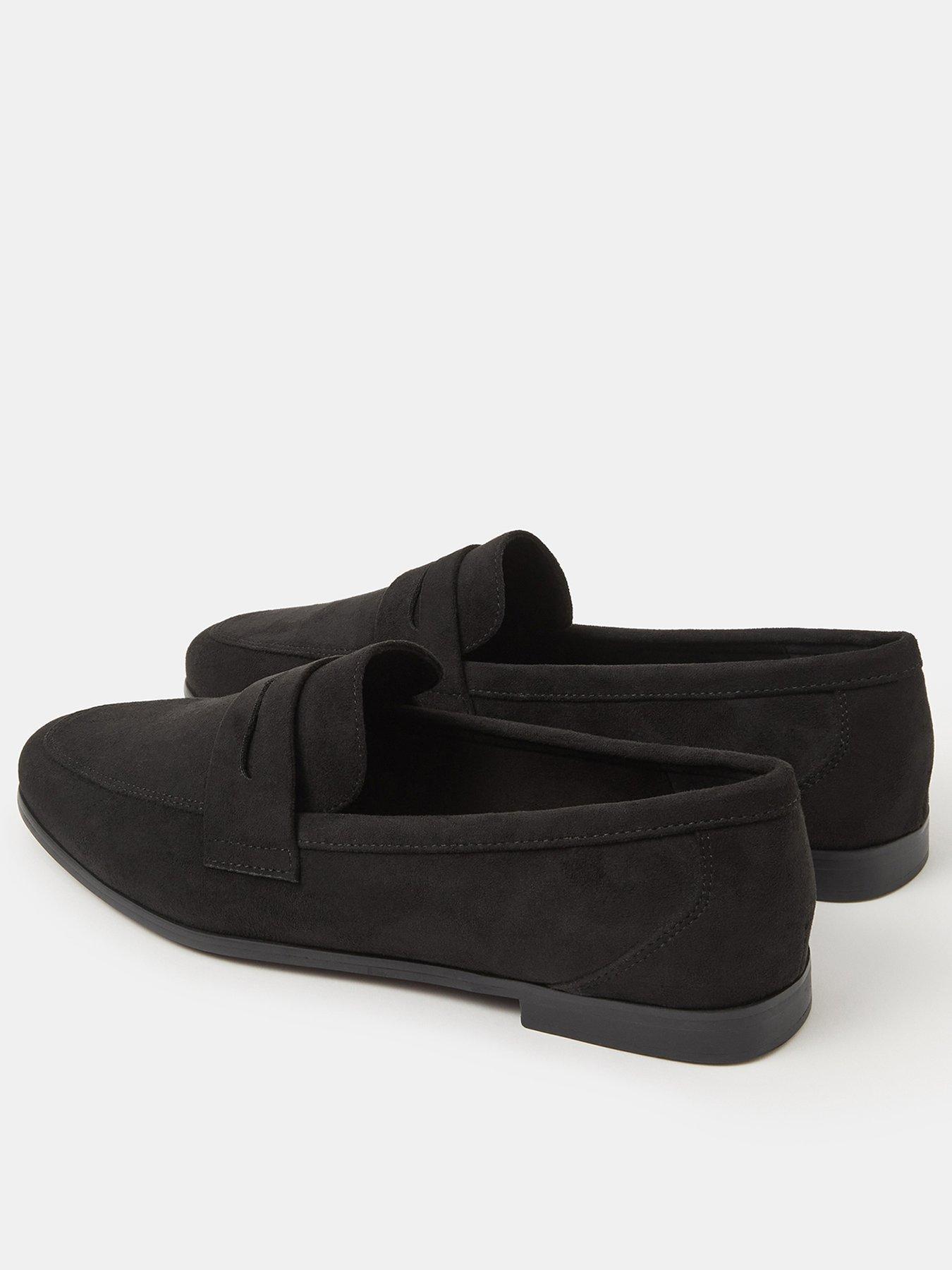 Image 3 of 4 of Accessorize Suedette Loafers - Black
