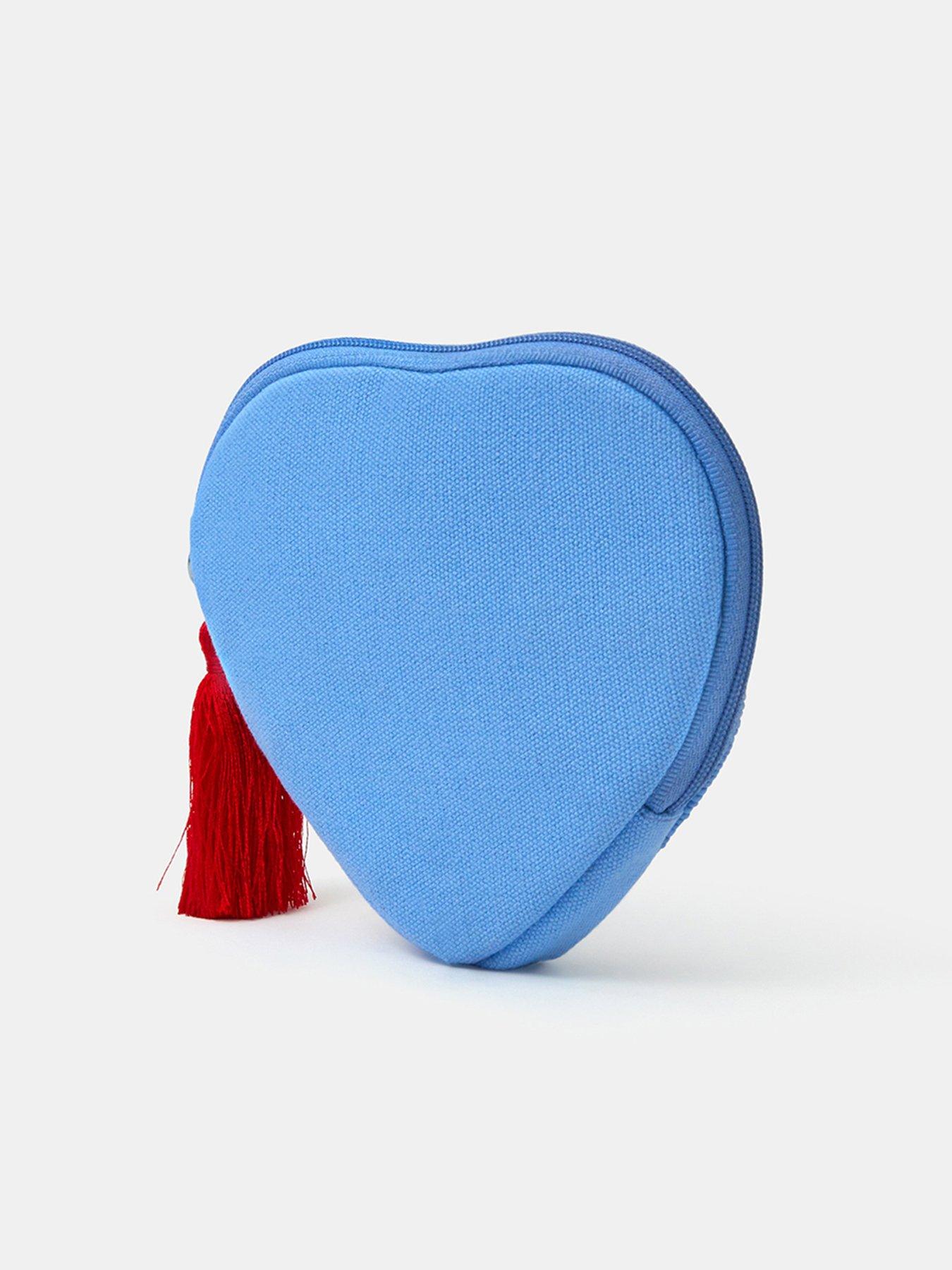  image of accessorize-love-beaded-coin-purse-blue
