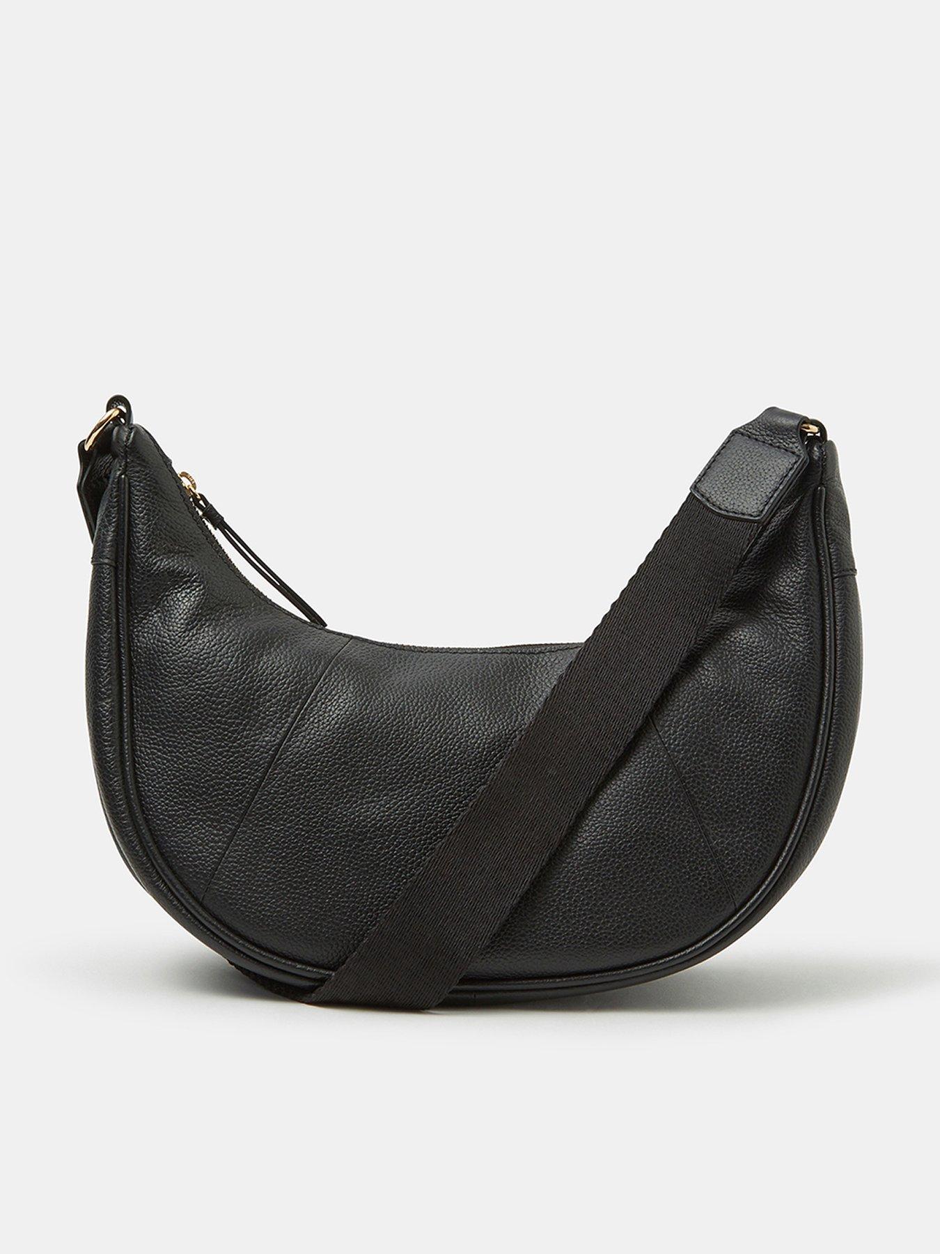 front image of accessorize-leather-crossbody-bag-black