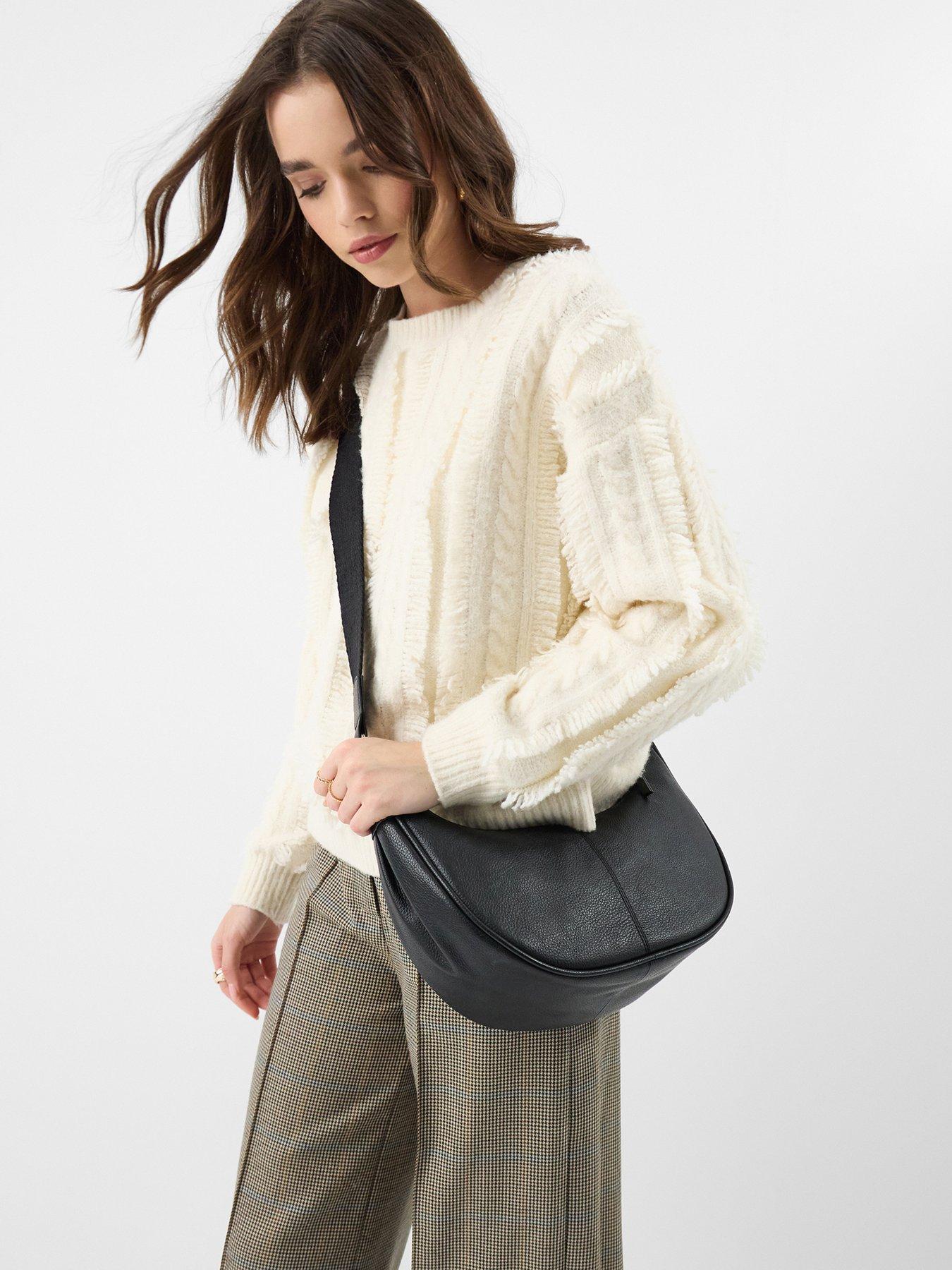 stillFront image of accessorize-leather-crossbody-bag-black