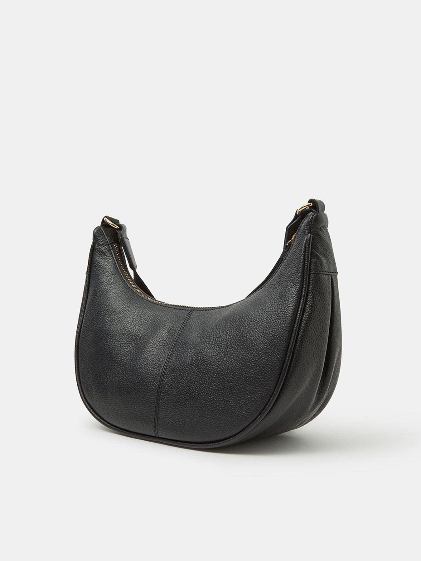  image of accessorize-leather-crossbody-bag-black