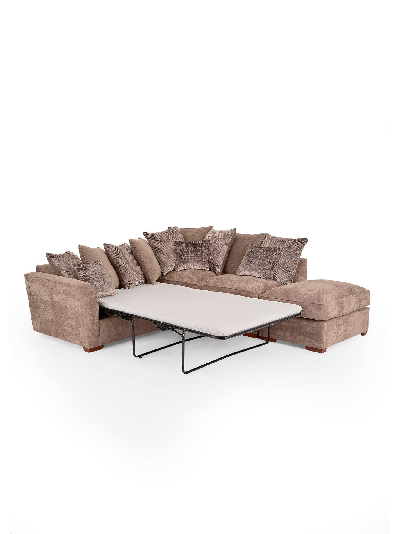 Image 5 of 7 of The Very Collection Roulette Left Hand Fabric Corner Chaise Sofa Bed with Footstool