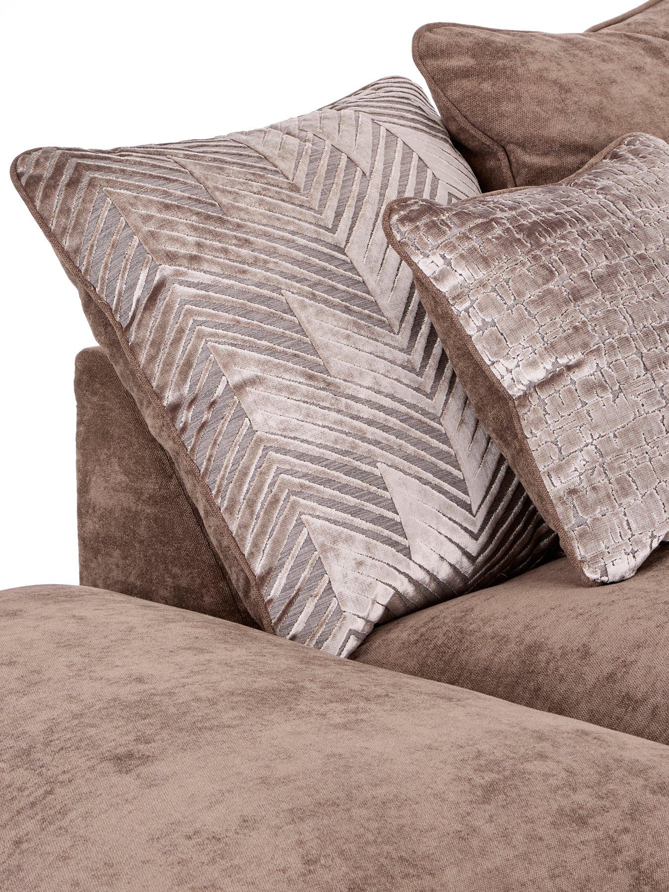 Image 6 of 7 of The Very Collection Roulette Left Hand Fabric Corner Chaise Sofa Bed with Footstool