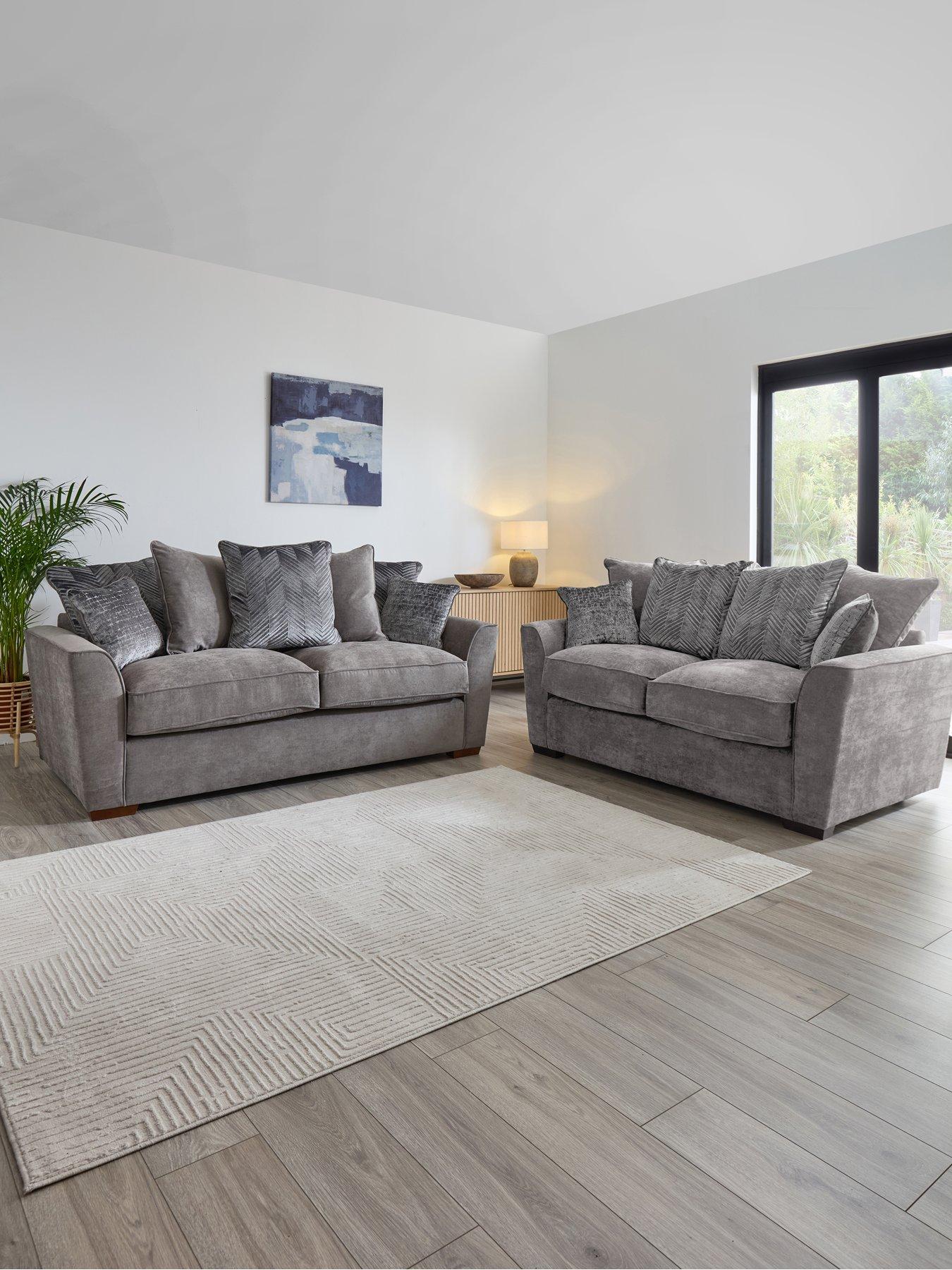 The Very Collection Roulette 3 + 2 Seater Fabric Sofa Set