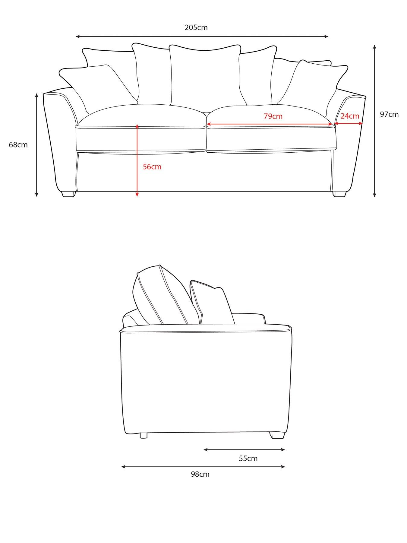 Image 7 of 7 of The Very Collection Roulette 3 Seater Fabric Sofa