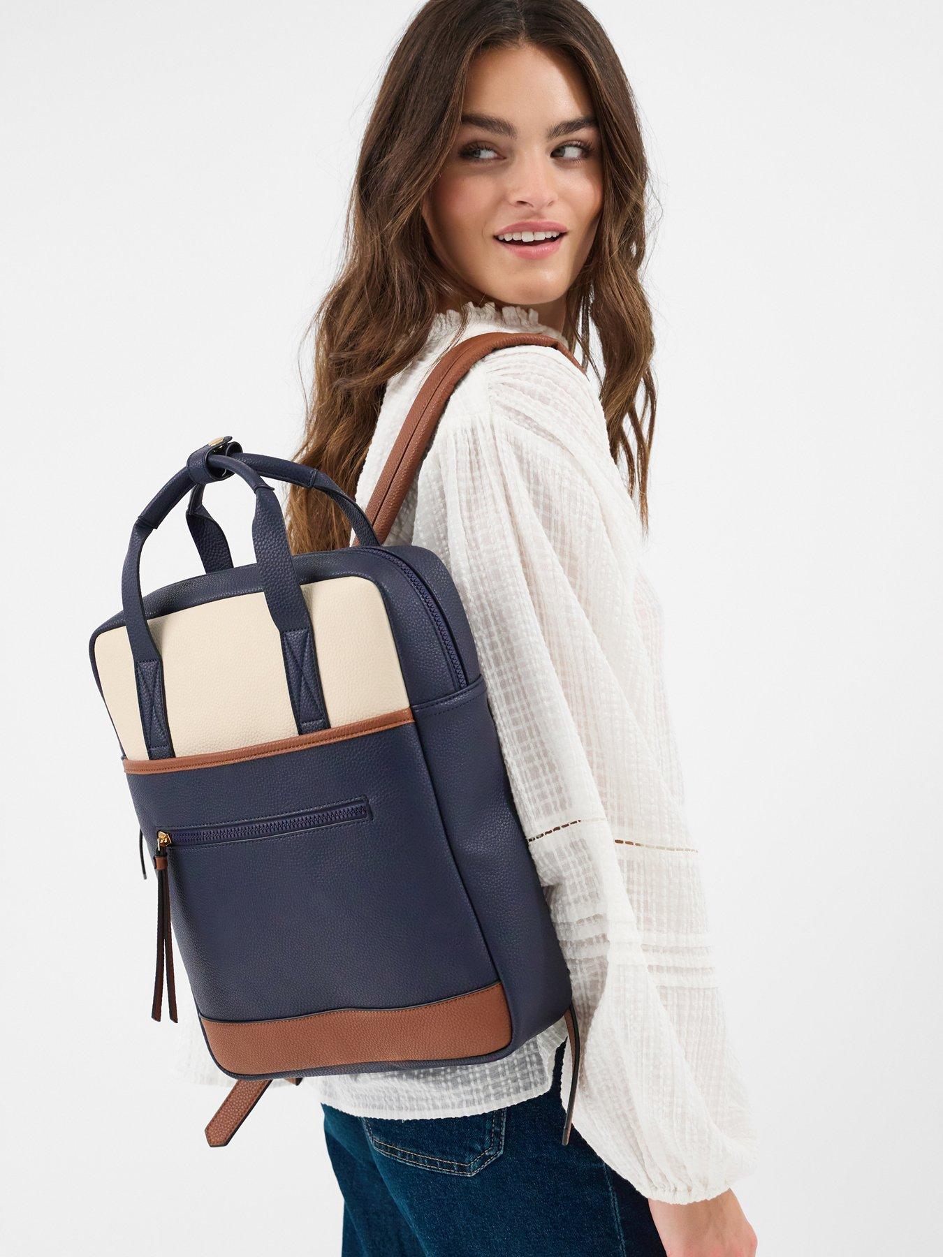  image of accessorize-faux-leather-backpack-multi