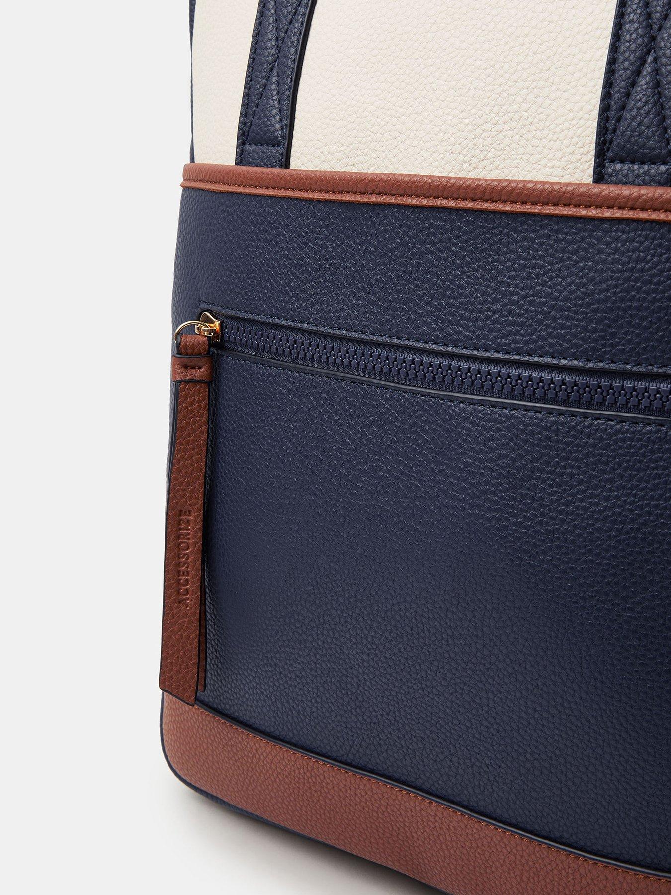  image of accessorize-faux-leather-backpack-multi