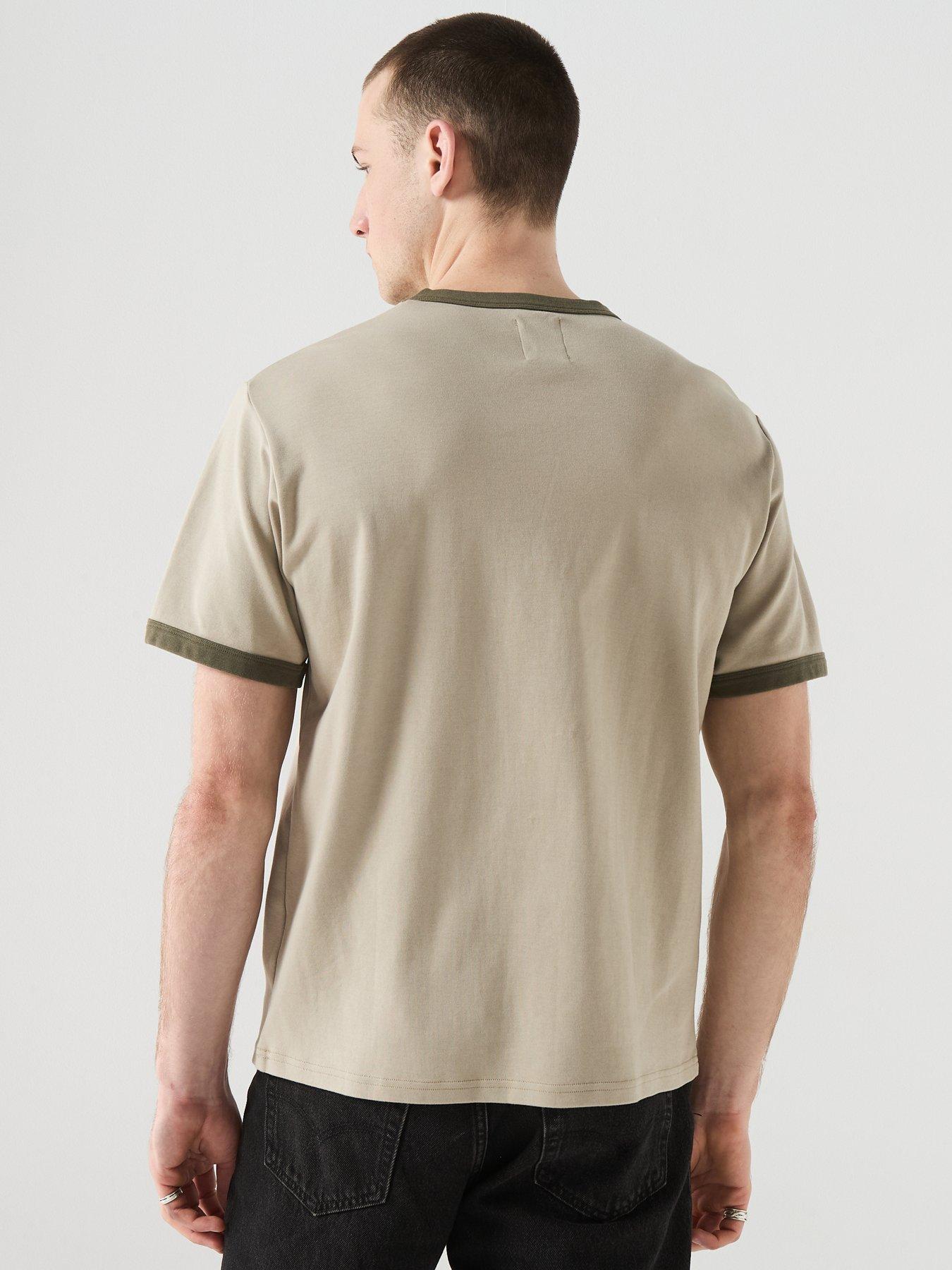 Image 2 of 6 of Double A by Wood Wood Contrast Trims&nbsp;Ringer T-Shirt - Light Green