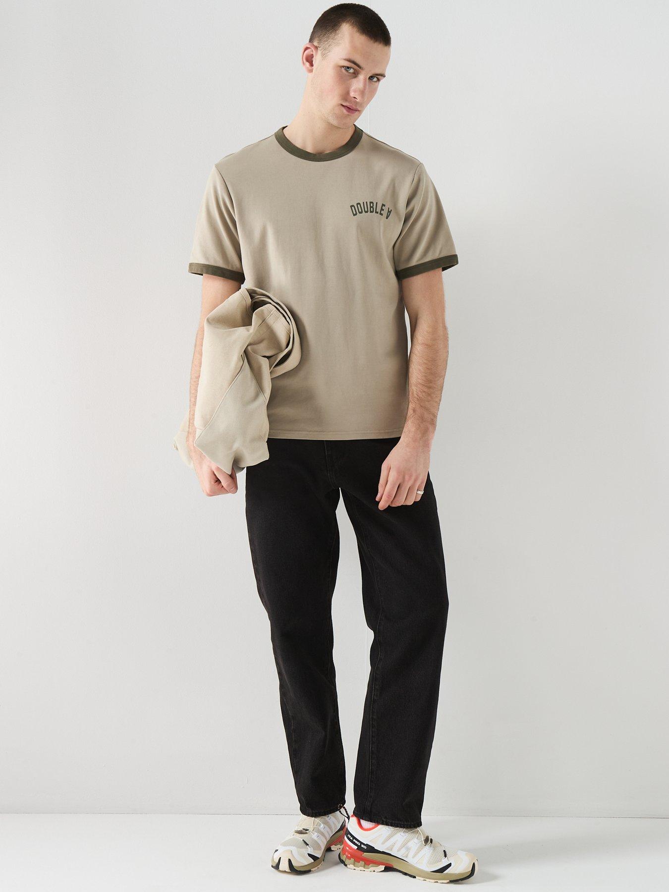 Image 3 of 6 of Double A by Wood Wood Contrast Trims&nbsp;Ringer T-Shirt - Light Green