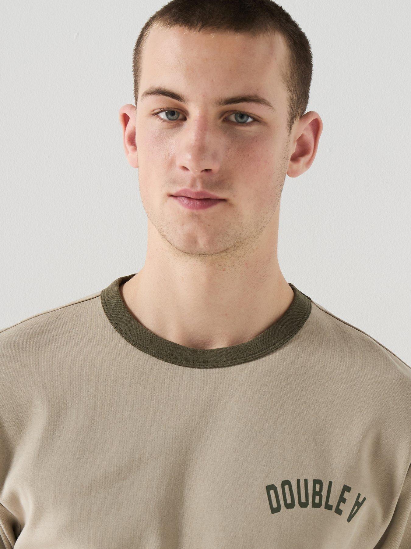 Image 4 of 6 of Double A by Wood Wood Contrast Trims&nbsp;Ringer T-Shirt - Light Green