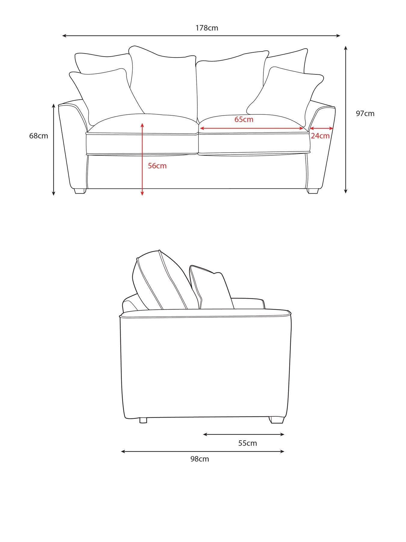 Image 7 of 7 of The Very Collection Roulette 2 Seater Fabric Sofa&nbsp;- Made to Order in the UK