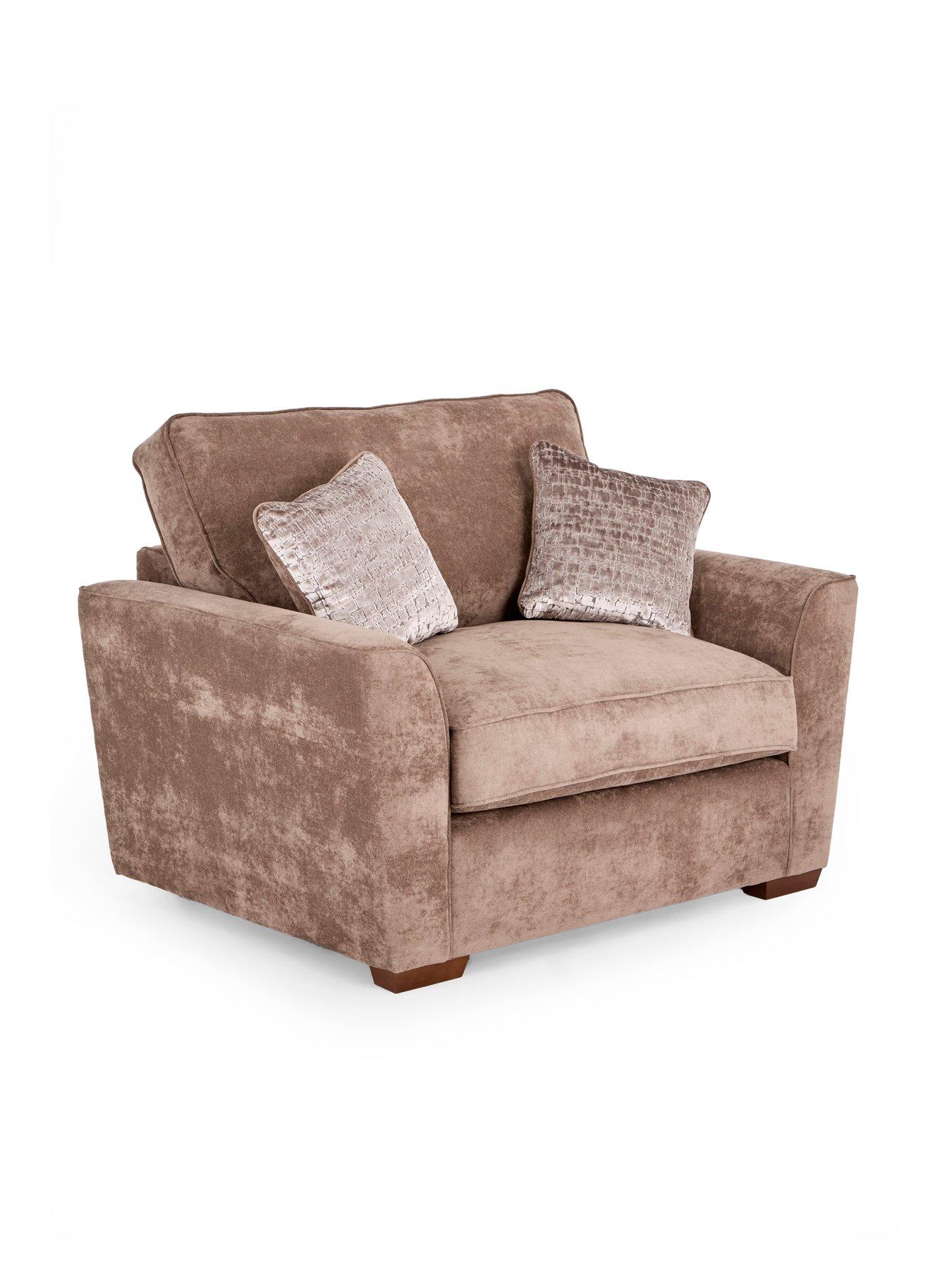 Image 3 of 7 of The Very Collection Roulette Fabric Snuggle Chair - Made to Order in the UK
