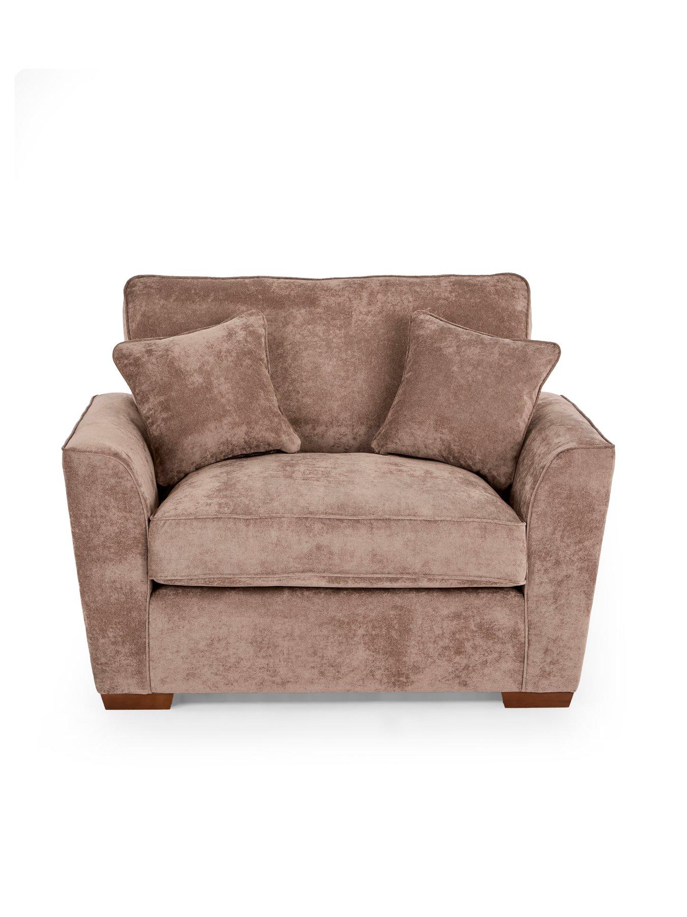 Image 4 of 7 of The Very Collection Roulette Fabric Snuggle Chair - Made to Order in the UK
