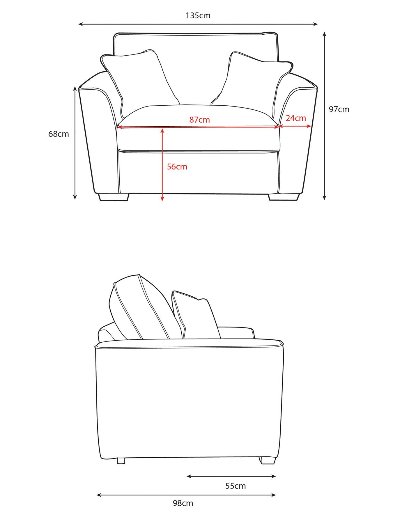 Image 7 of 7 of The Very Collection Roulette Fabric Snuggle Chair - Made to Order in the UK