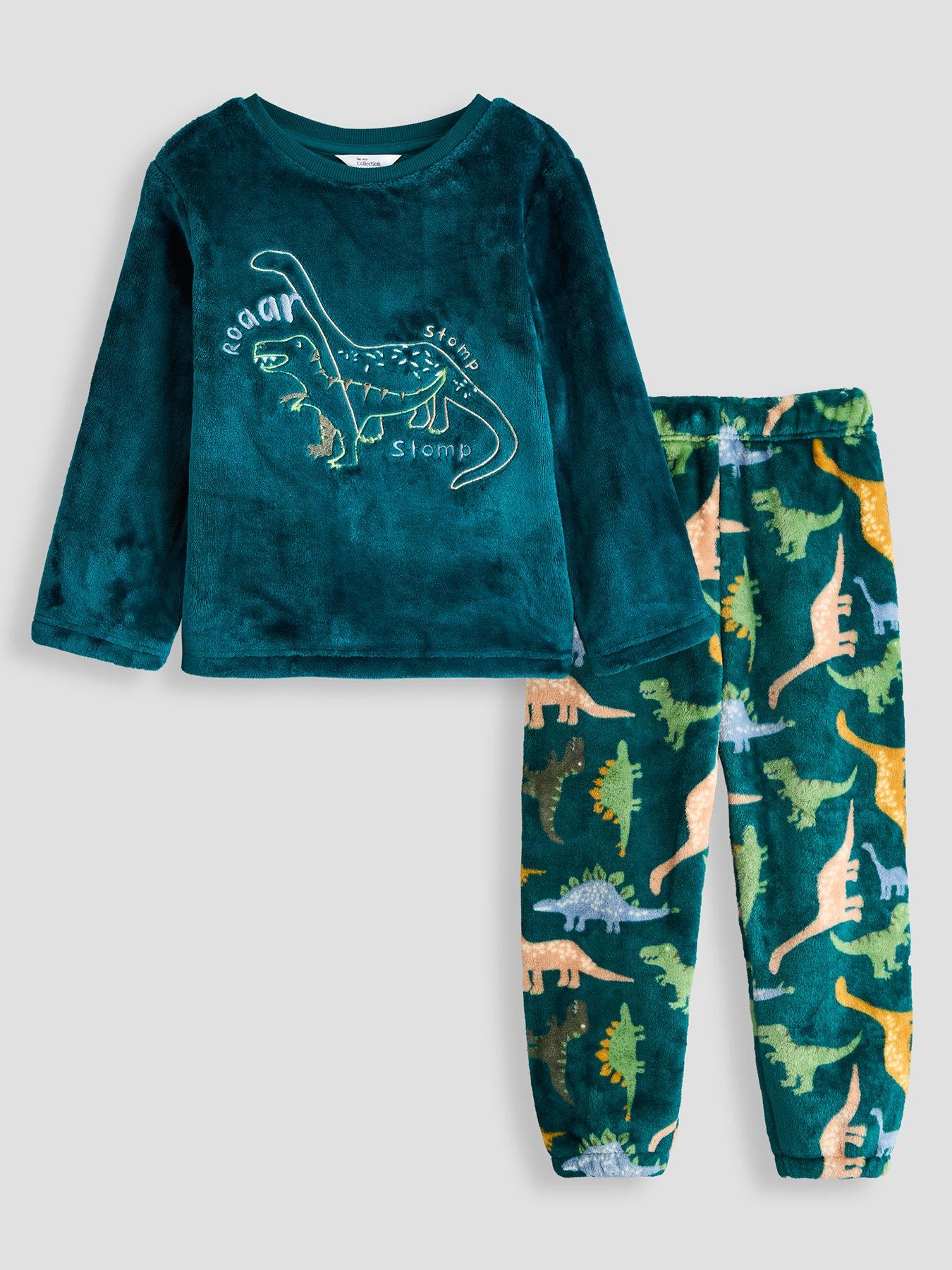 Image 1 of 4 of The Very Collection Boys Dinosaur Fleece Pyjama (9months-7 Years)