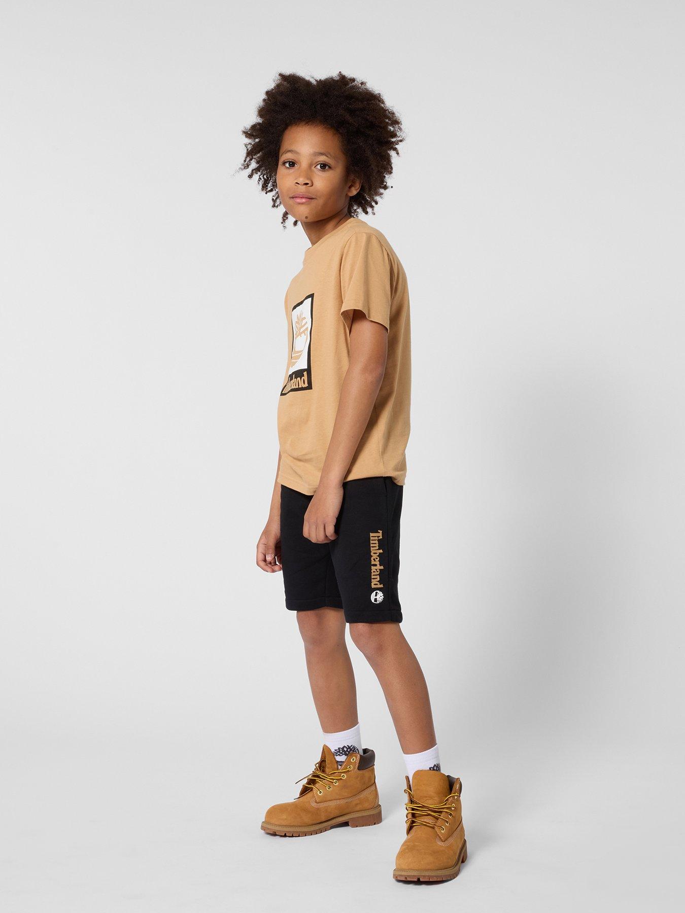 Timberland Boys Graphic Short Sleeve T-Shirt - Beige
